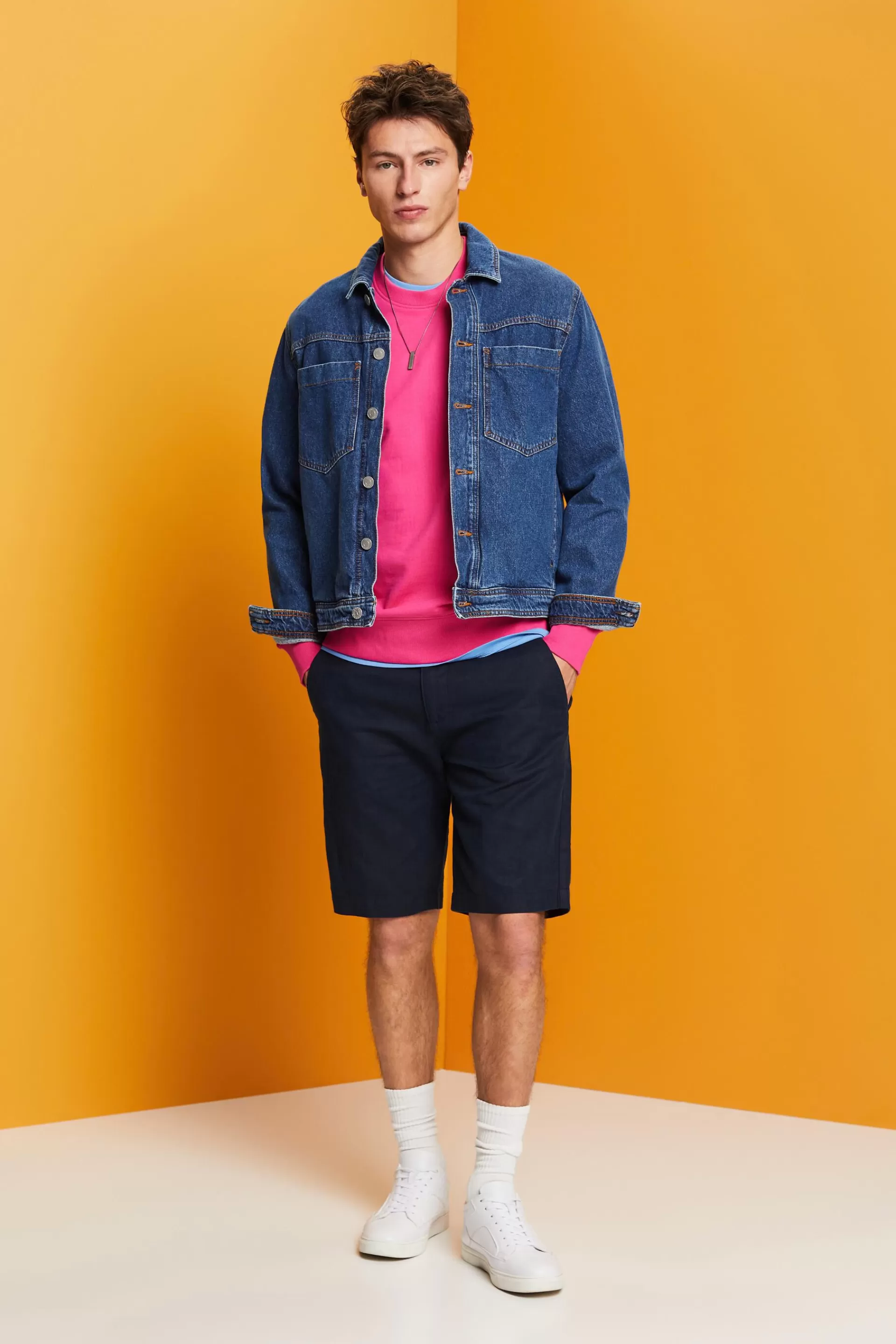 Rundhals-Sweatshirt mit Print, 100 % Baumwolle-ESPRIT Shop