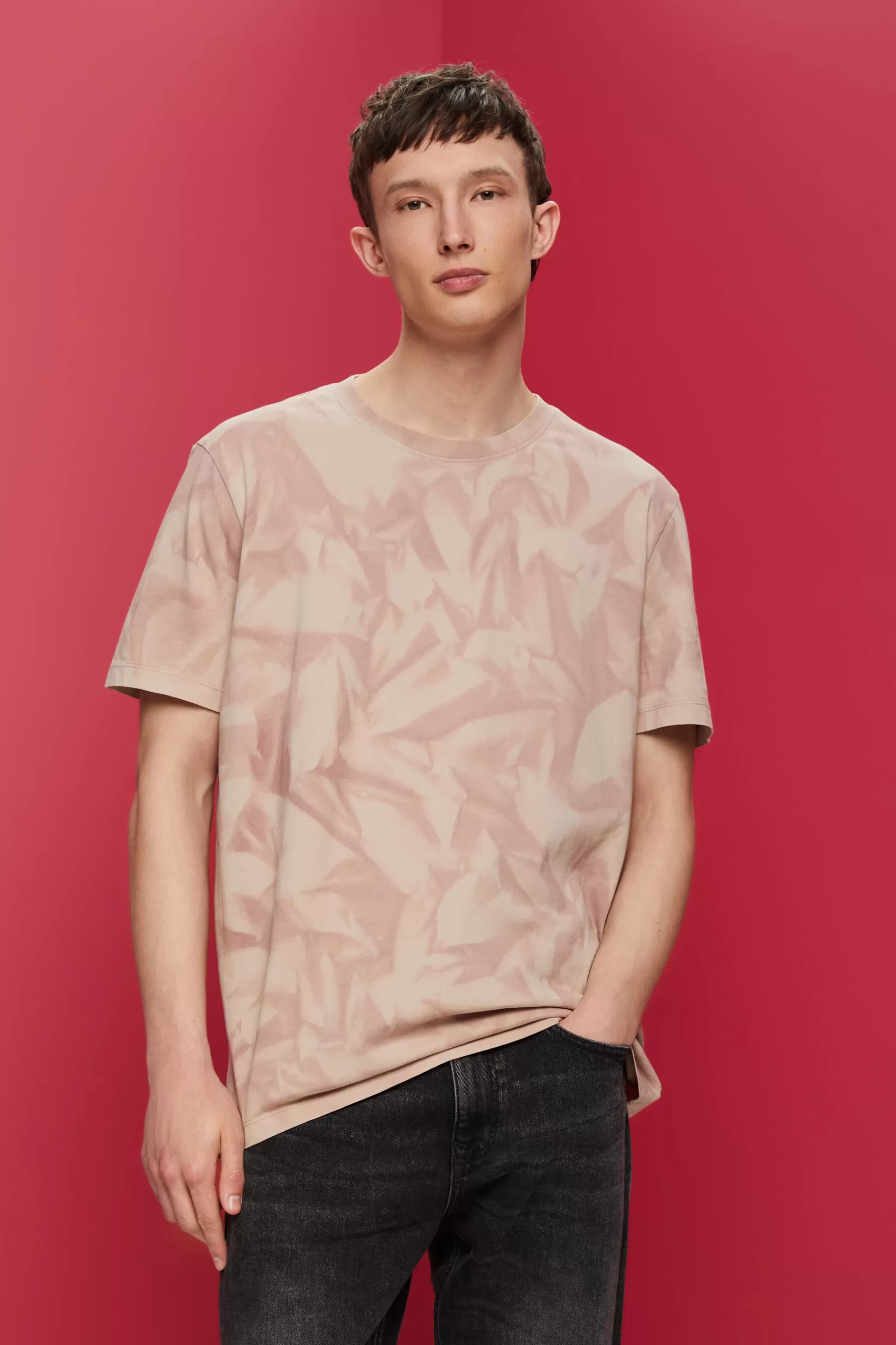 Rundhals-T-Shirt, 100 % Baumwolle-ESPRIT Clearance