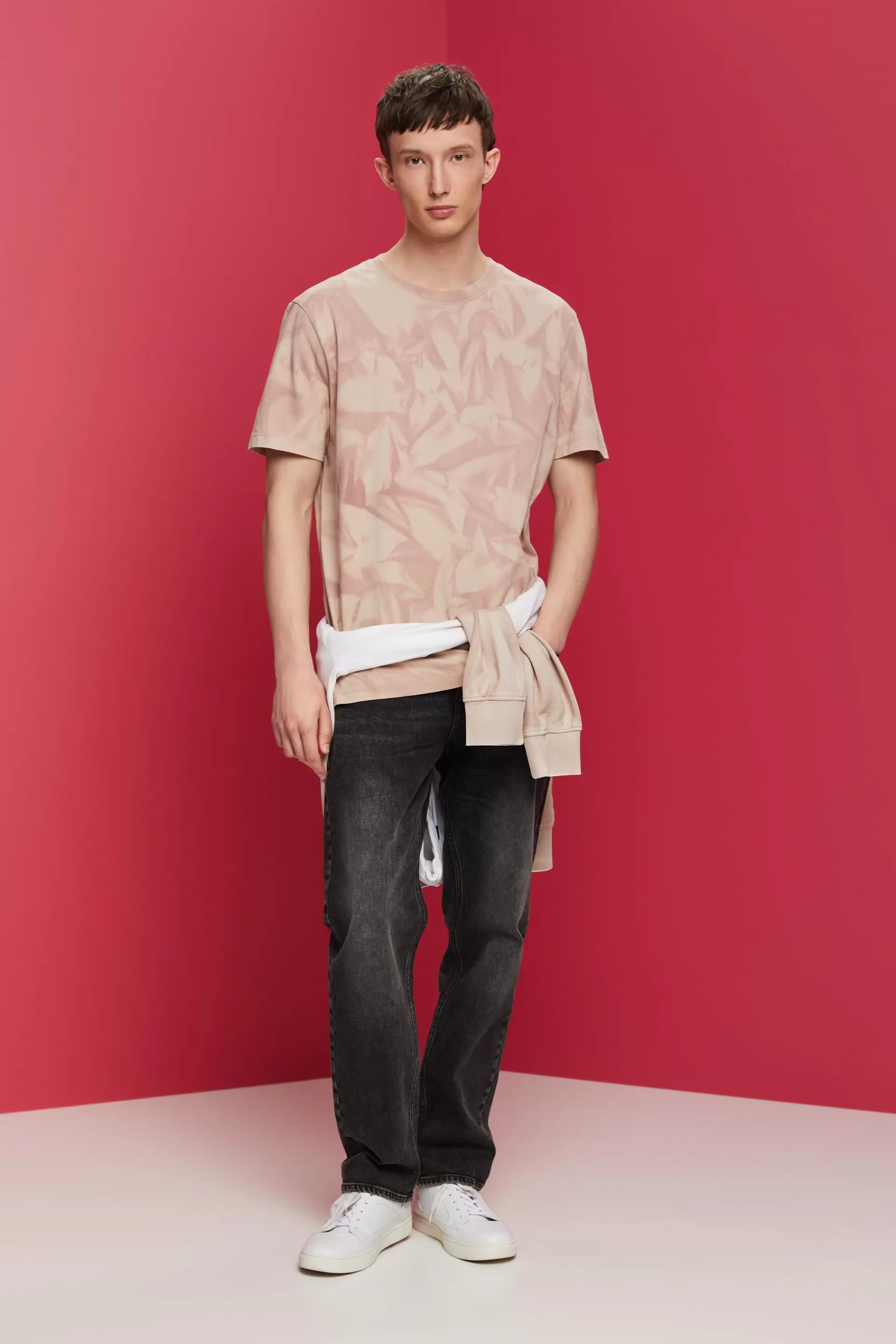 Rundhals-T-Shirt, 100 % Baumwolle-ESPRIT Clearance