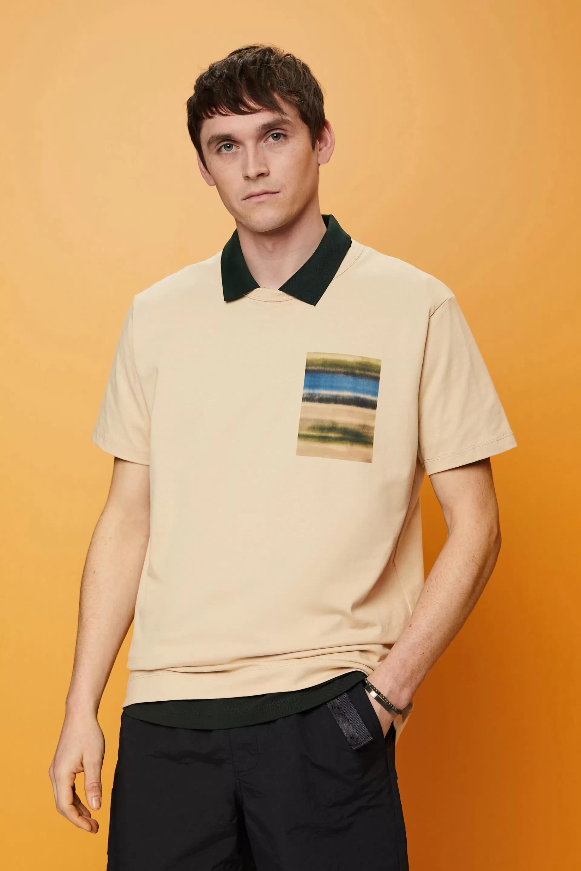 Rundhals-T-Shirt, 100 % Baumwolle-ESPRIT Cheap