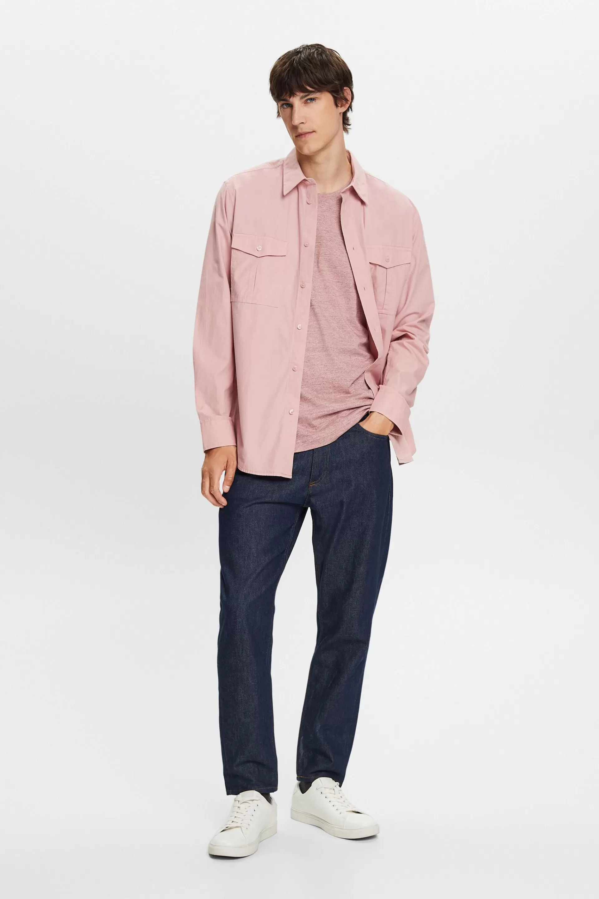 Rundhals-T-Shirt, 100 % Baumwolle-ESPRIT Online