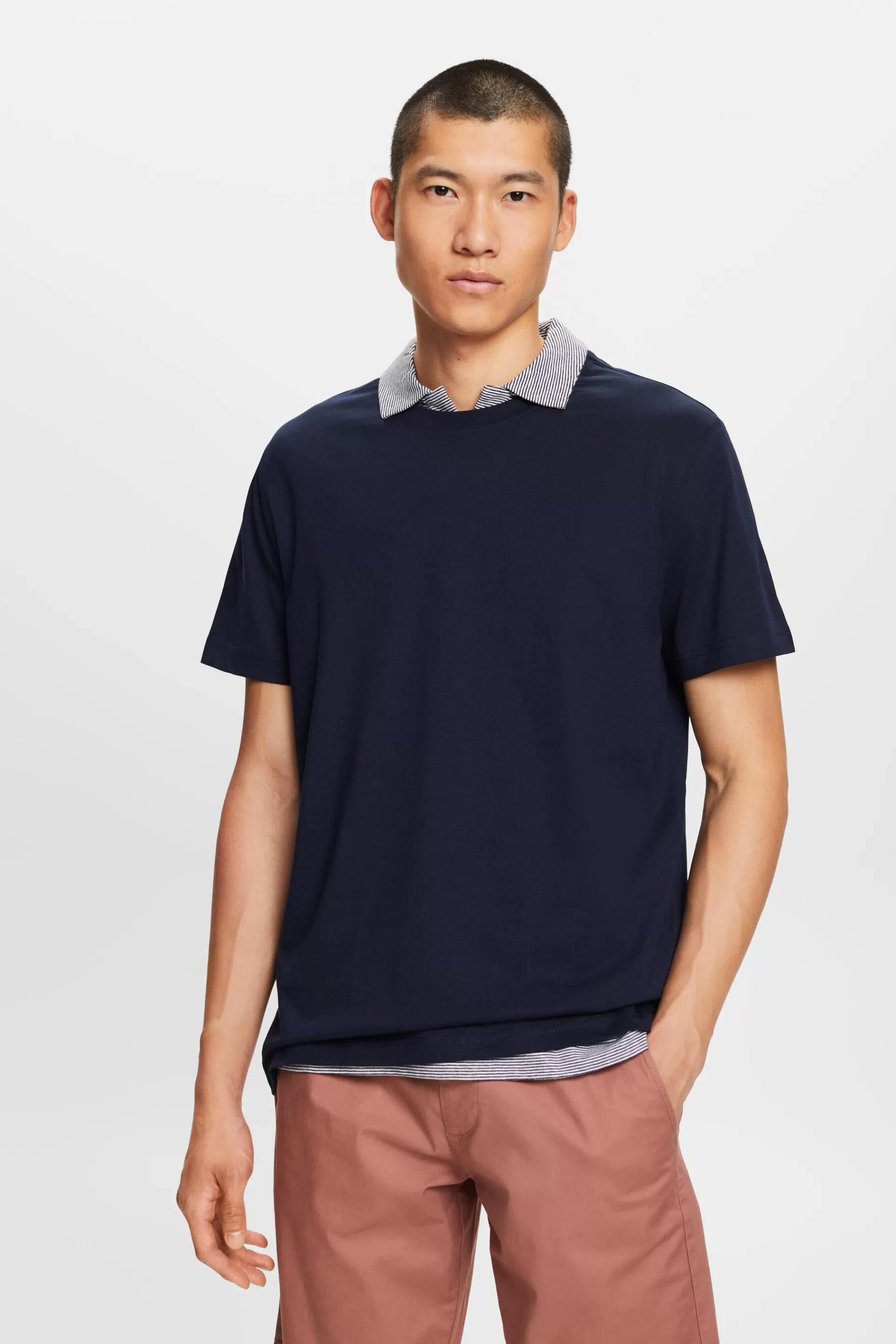 Rundhals-T-Shirt aus Pima-Baumwolljersey-ESPRIT Flash Sale
