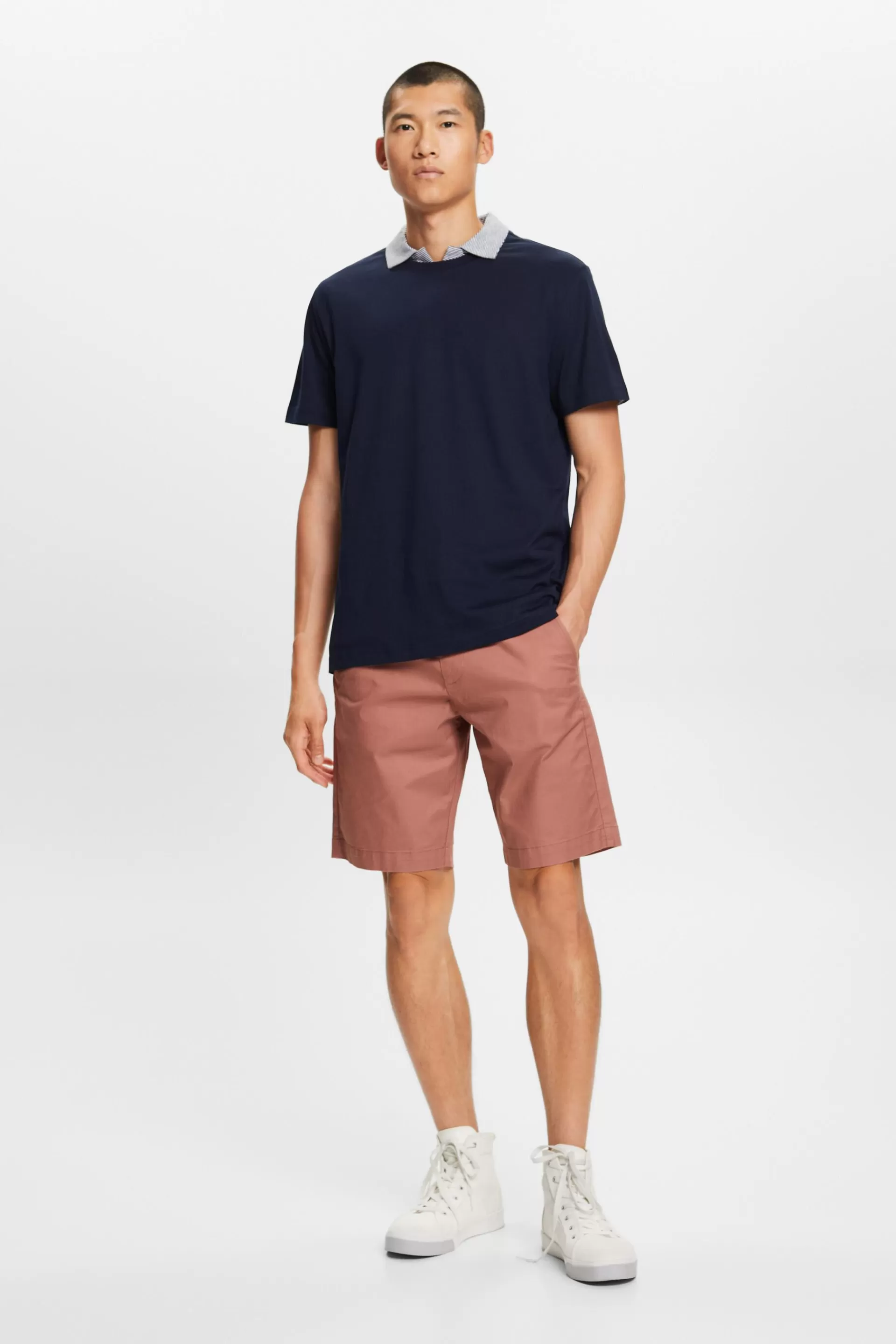 Rundhals-T-Shirt aus Pima-Baumwolljersey-ESPRIT Flash Sale