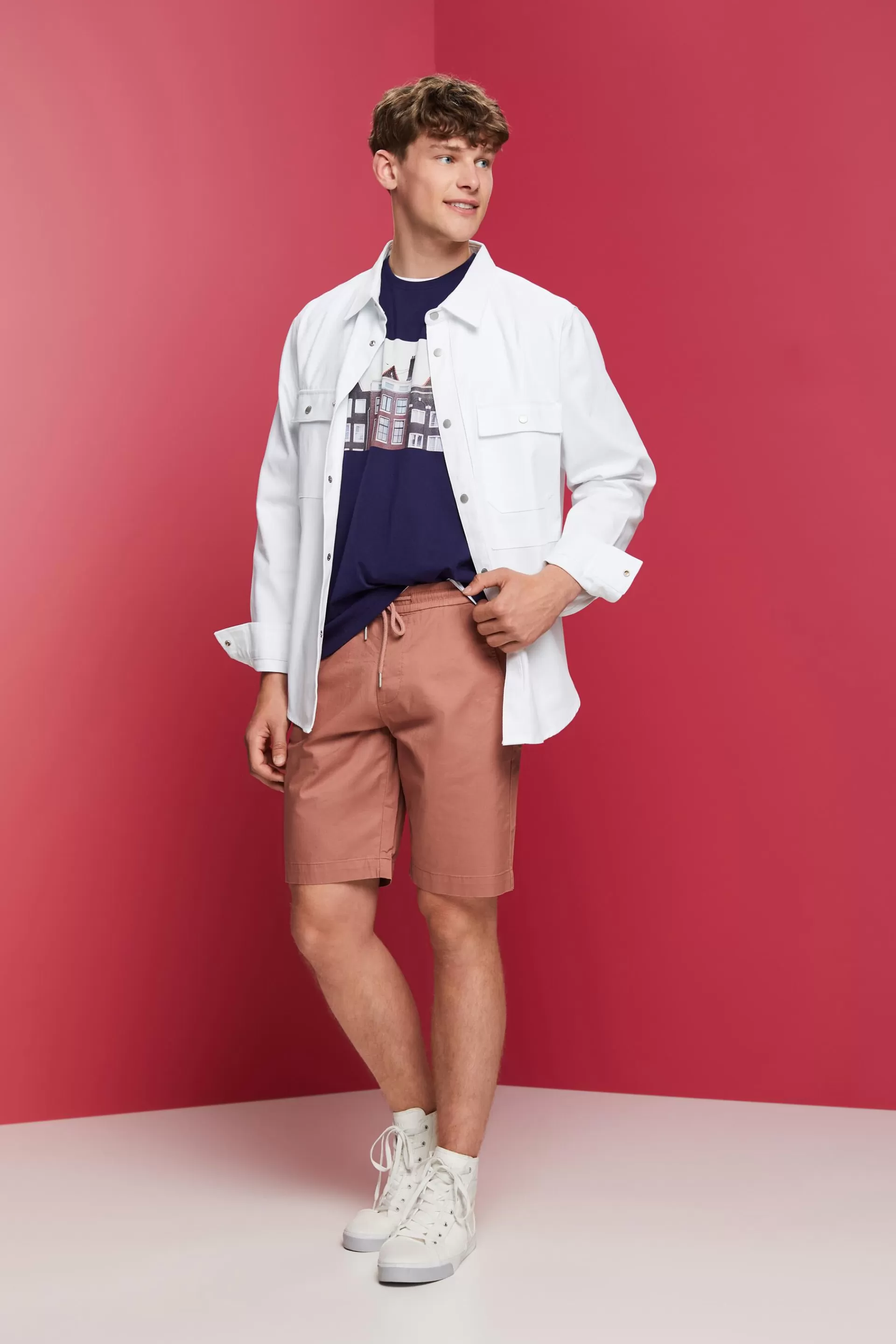 Rundhals-T-Shirt mit Print, 100 % Baumwolle-ESPRIT Cheap