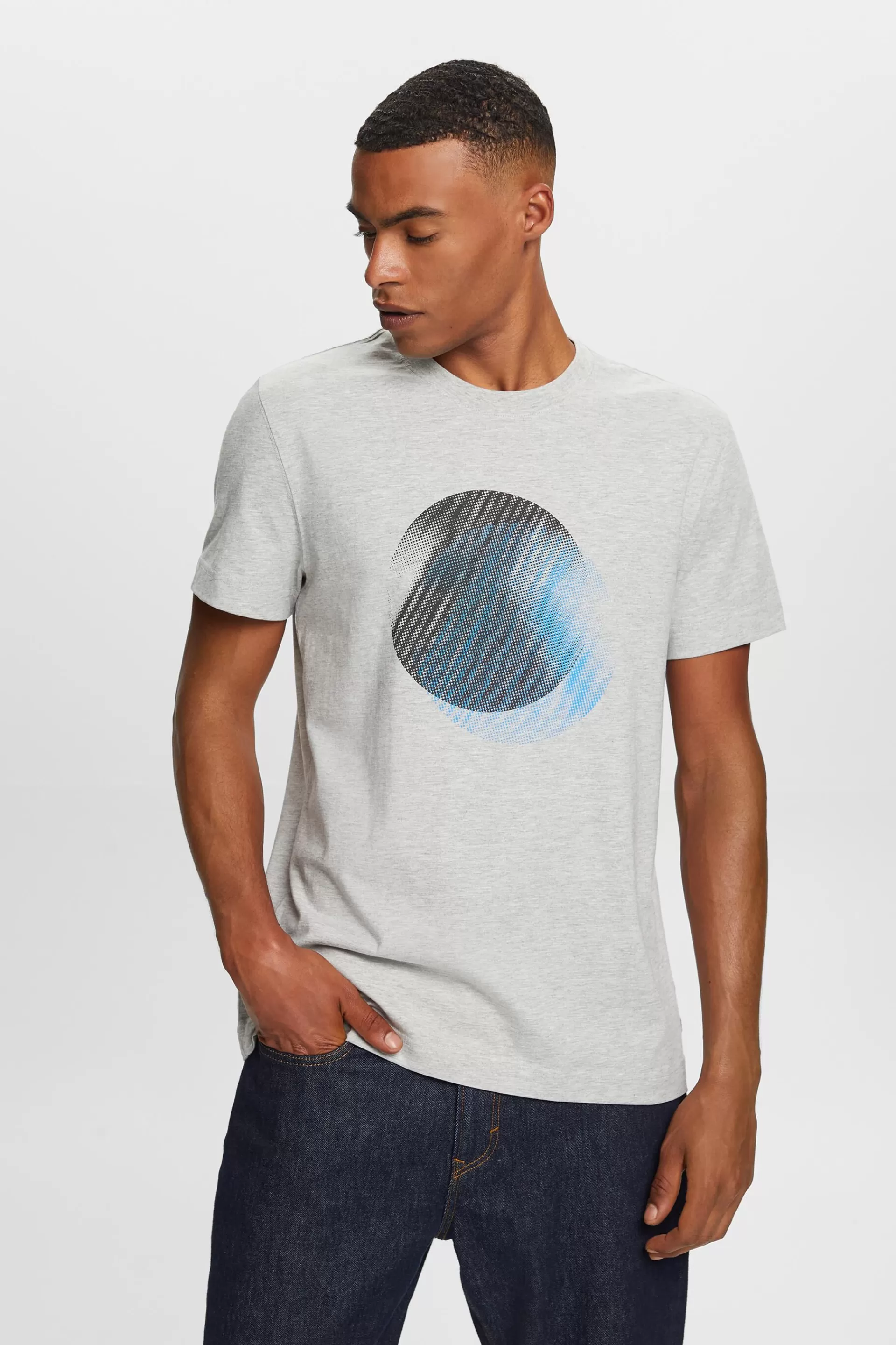 Rundhals-T-Shirt mit Print vorne-ESPRIT New