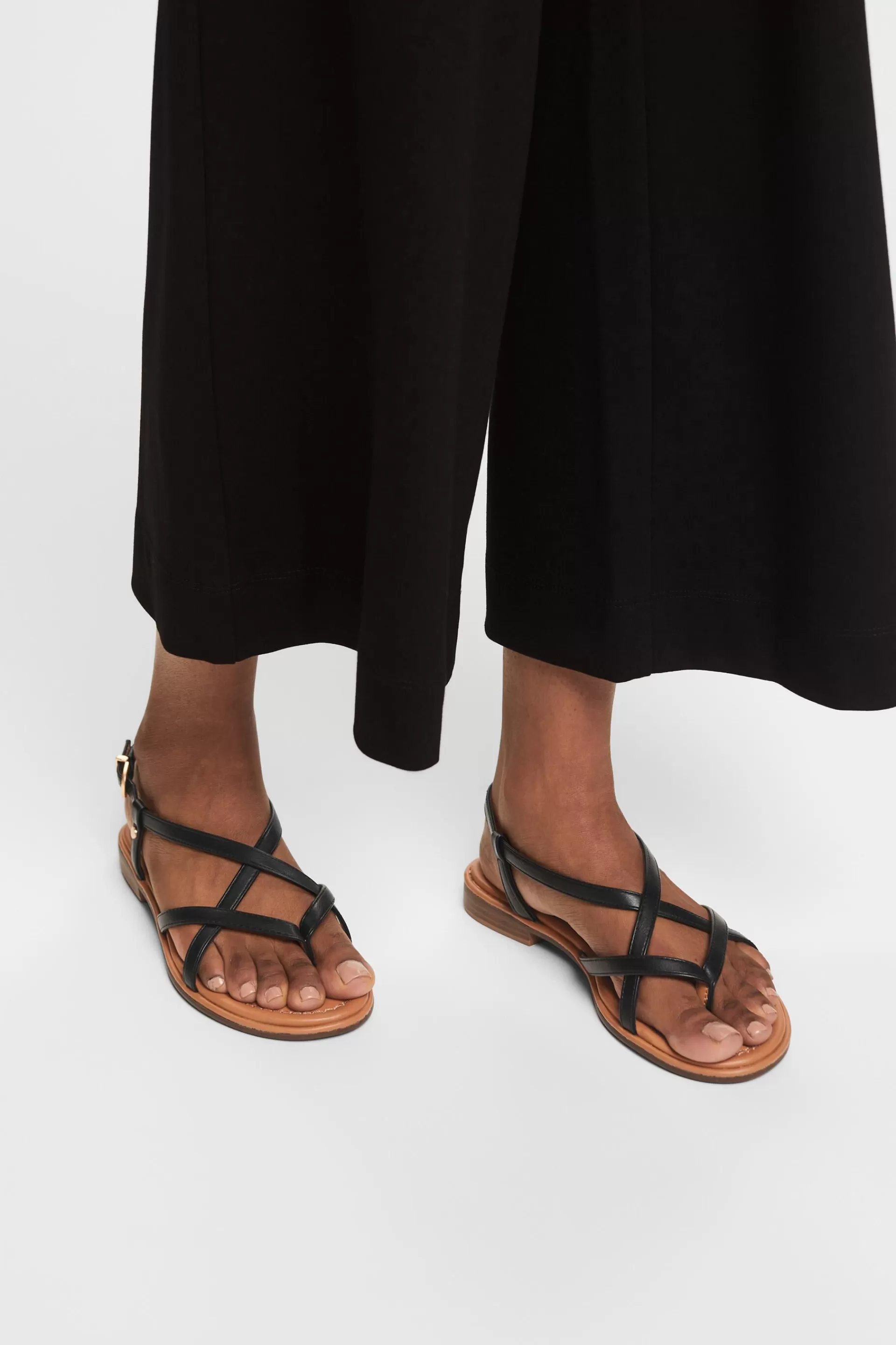 Sandalen in Lederoptik-ESPRIT Clearance