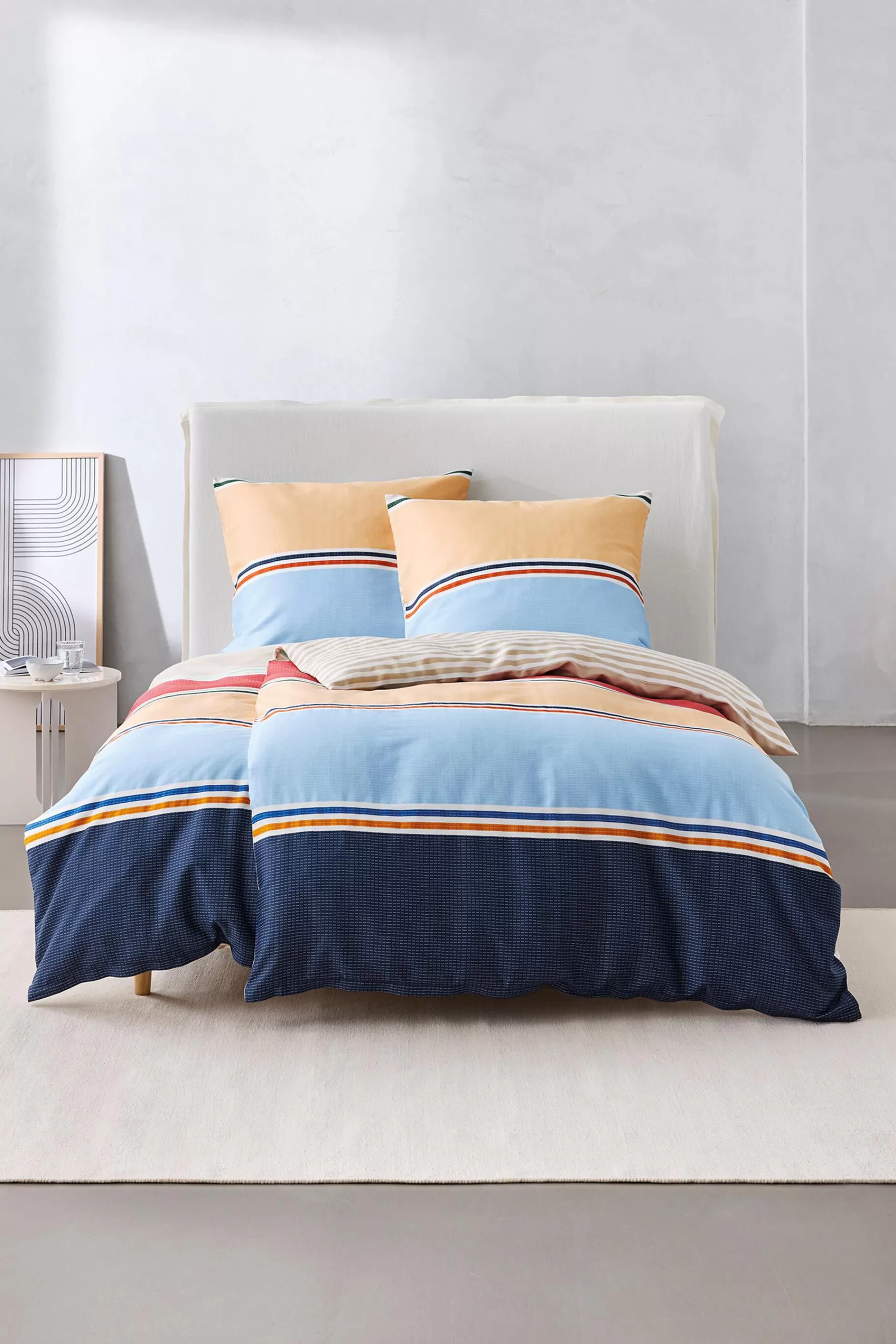 Satin-Bettwäsche im Streifendesign-ESPRIT Store