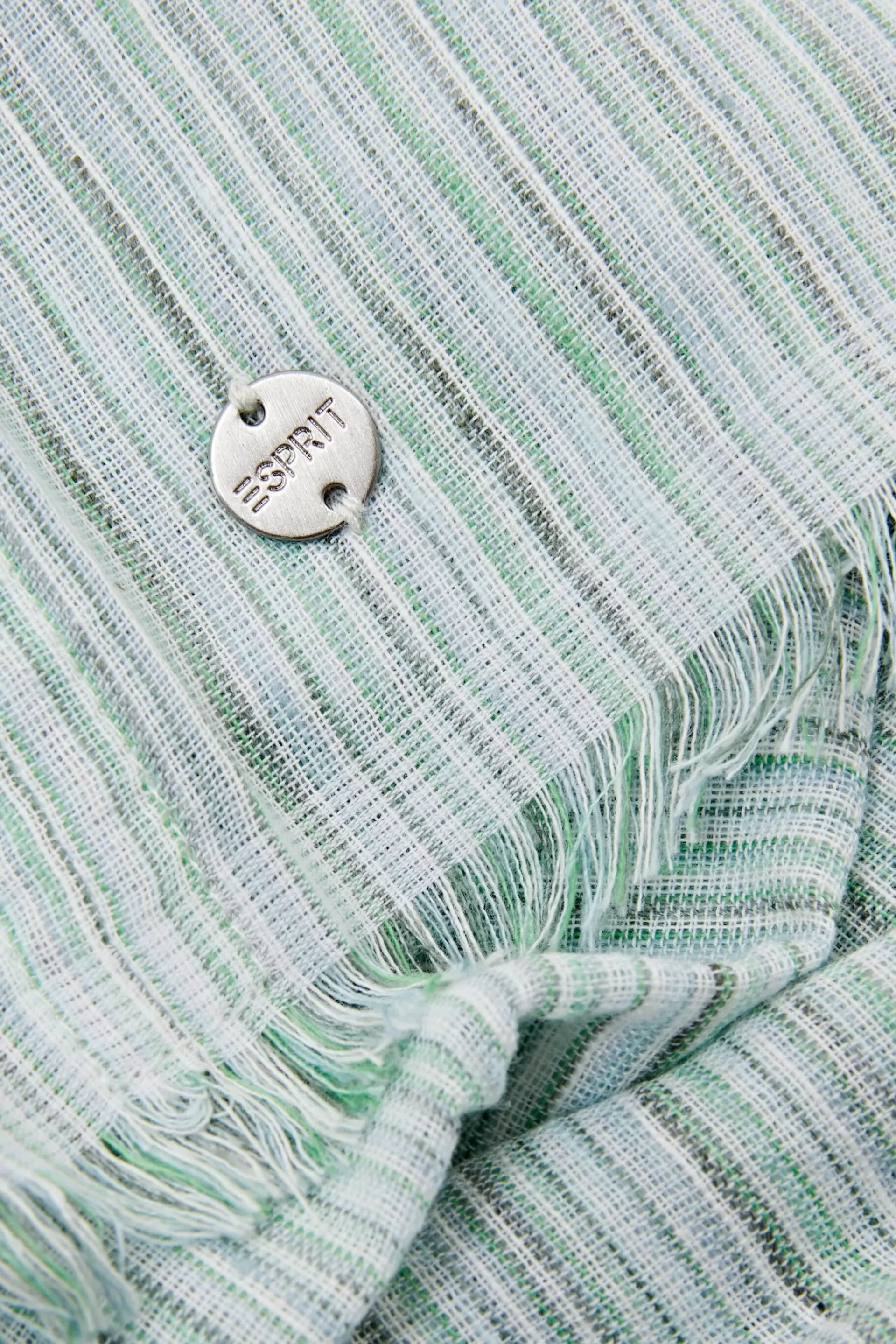 Schaltuch mit ungesäumter Kante und Print-ESPRIT Sale