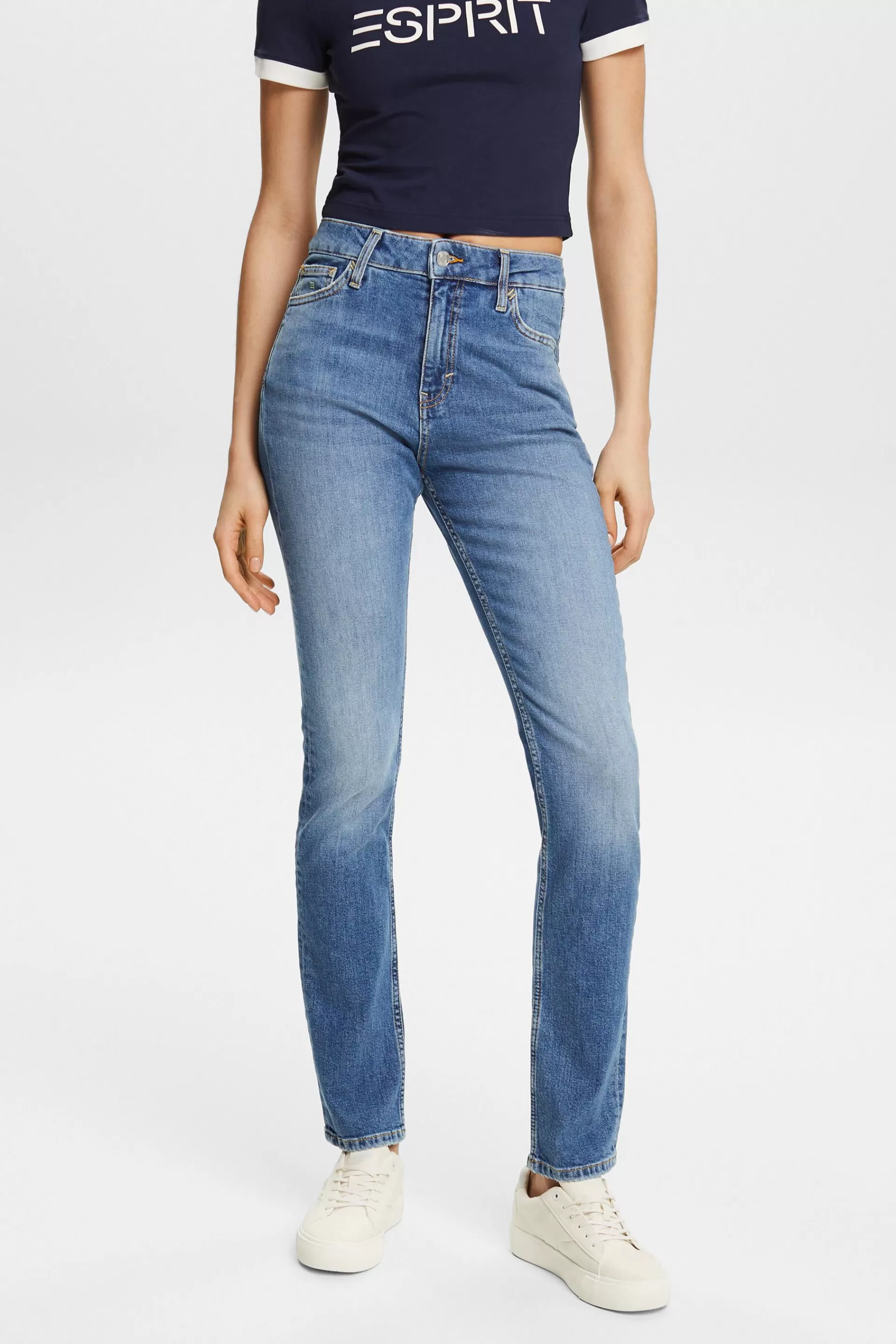 Schmal geschnittene Jeans in Retro-Optik-ESPRIT Outlet