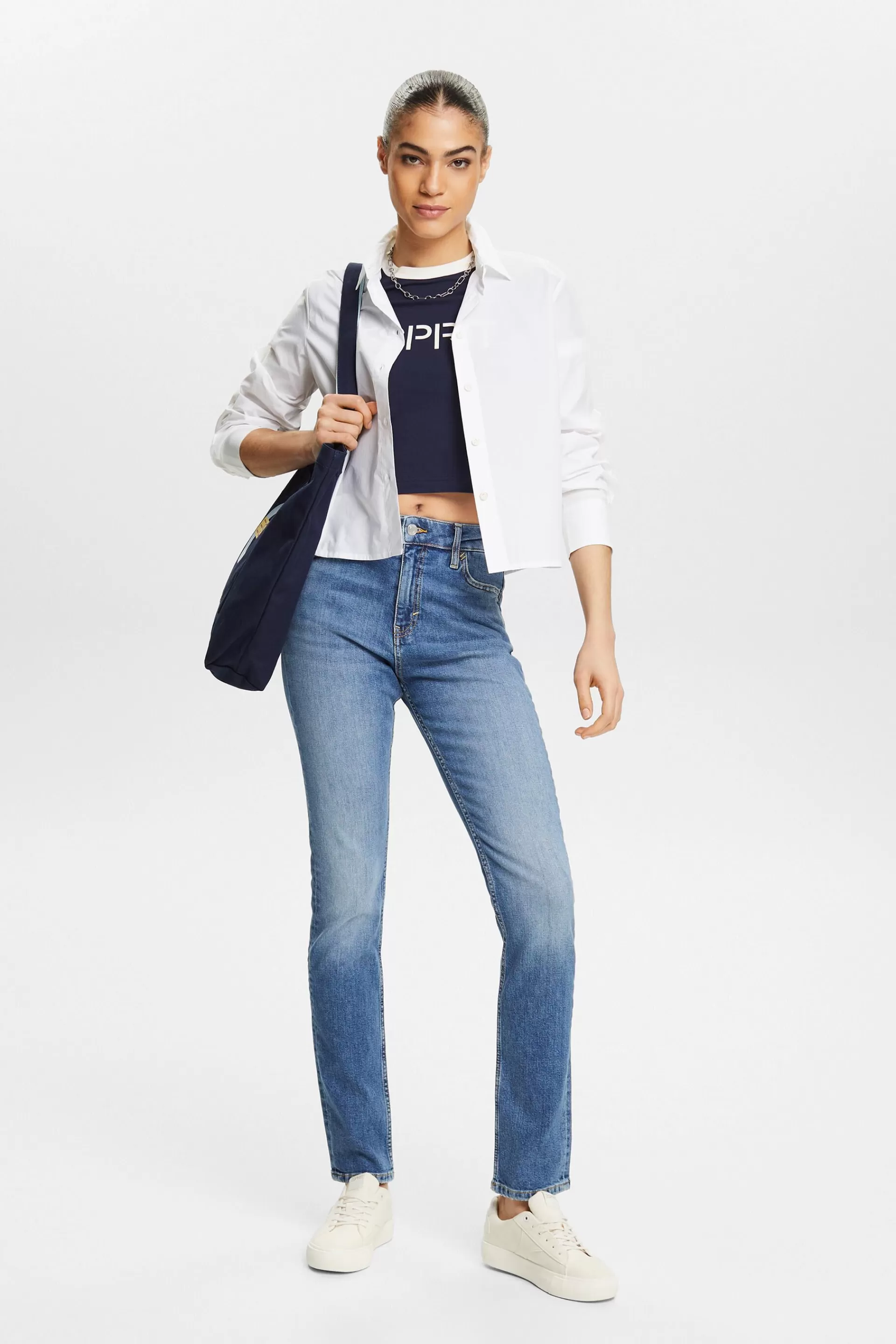 Schmal geschnittene Jeans in Retro-Optik-ESPRIT Outlet