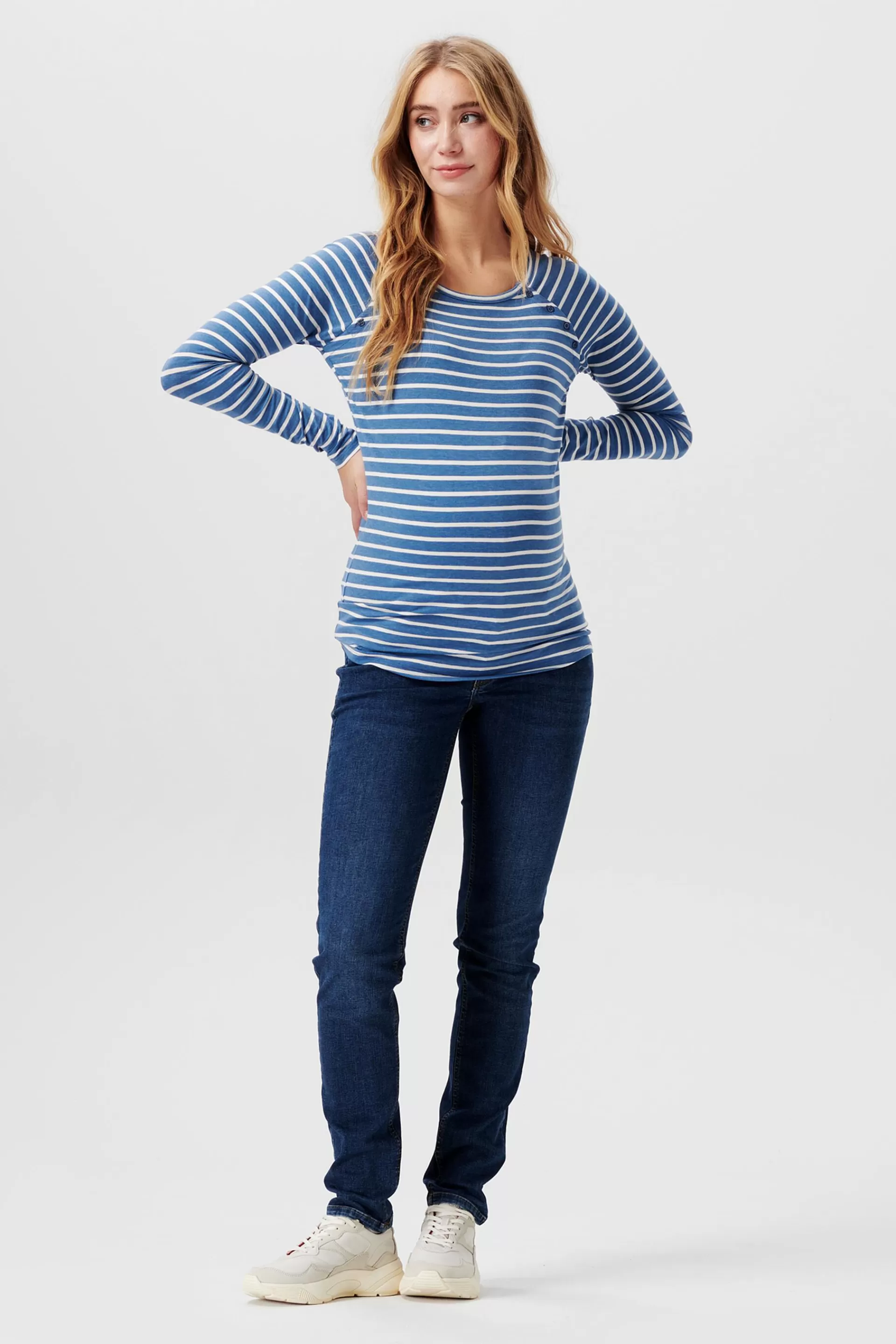 Schmal geschnittene Jeans mit Überbauchbund-ESPRIT Clearance