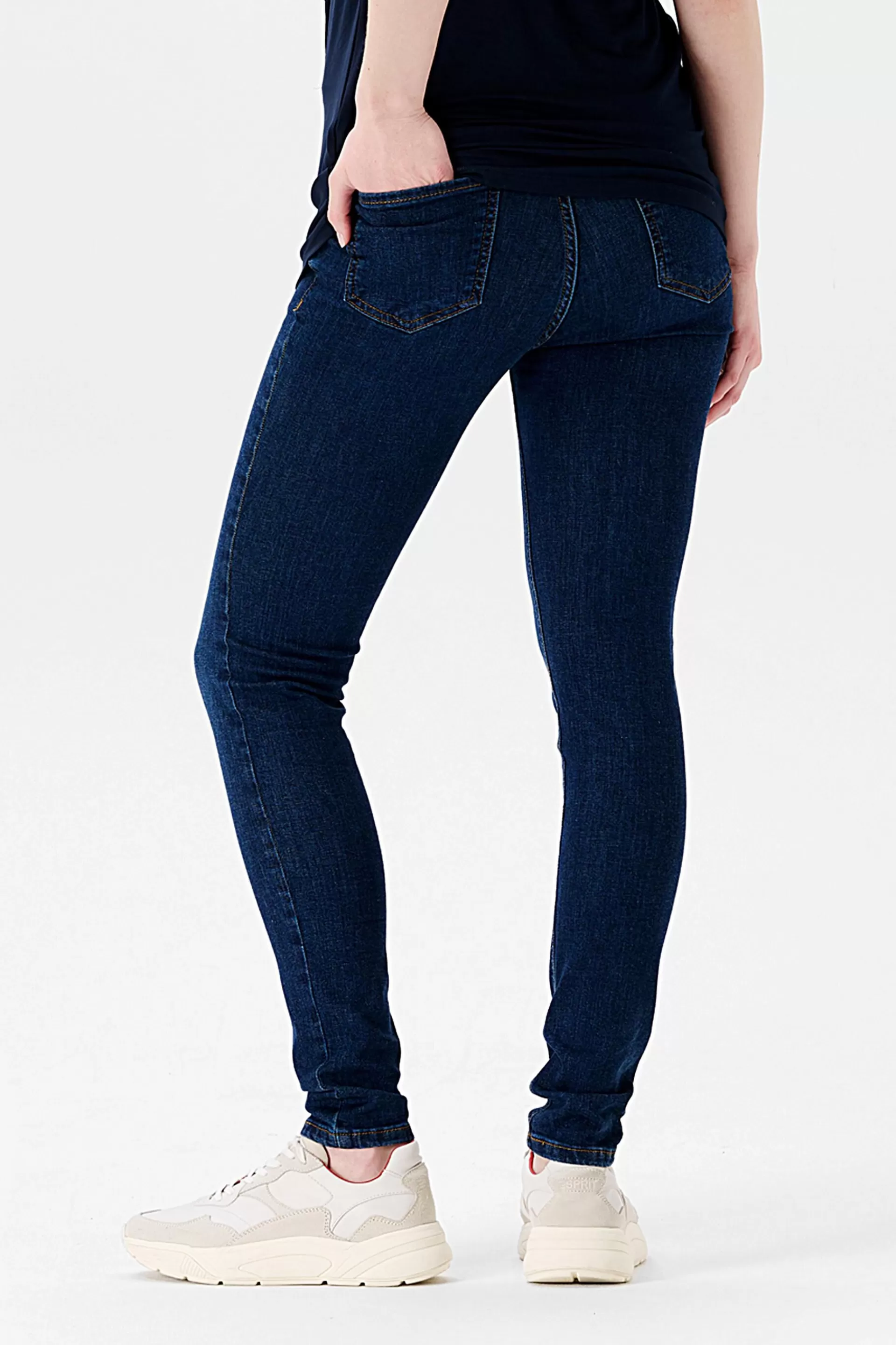 Schmal geschnittene Jeans mit Überbauchbund-ESPRIT Clearance