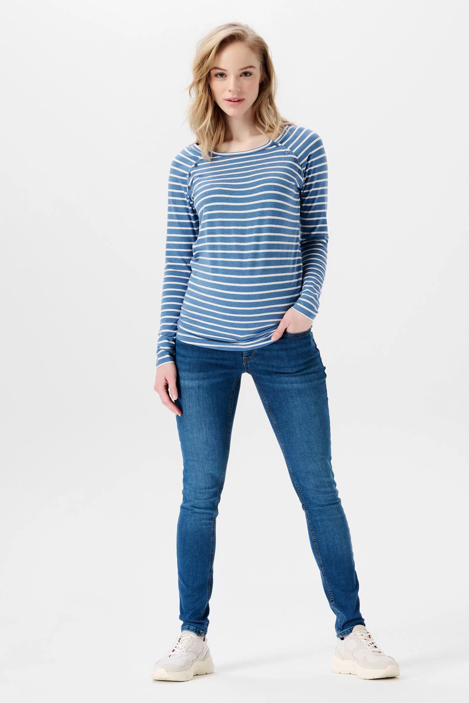 Schmal geschnittene Jeans mit Überbauchbund-ESPRIT New