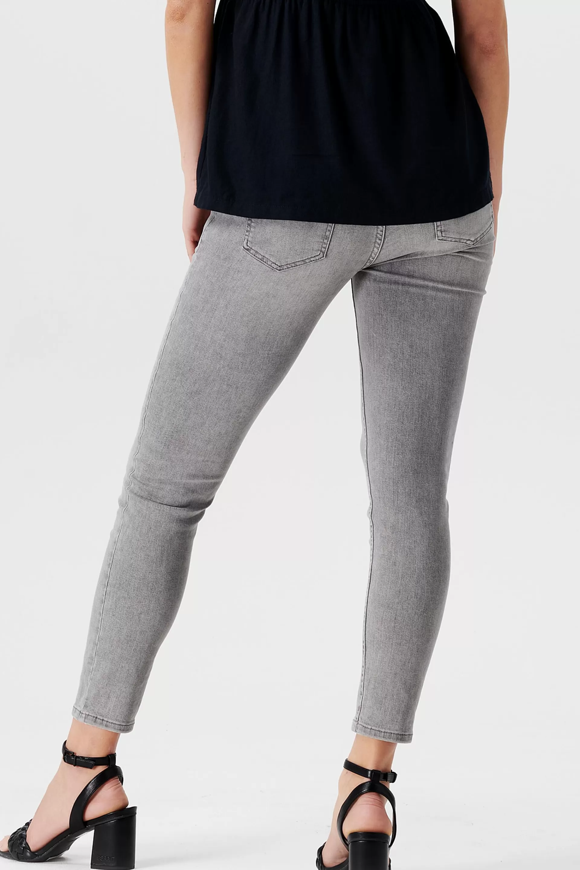 Schmal geschnittene Jeans mit Überbauchbund-ESPRIT Online