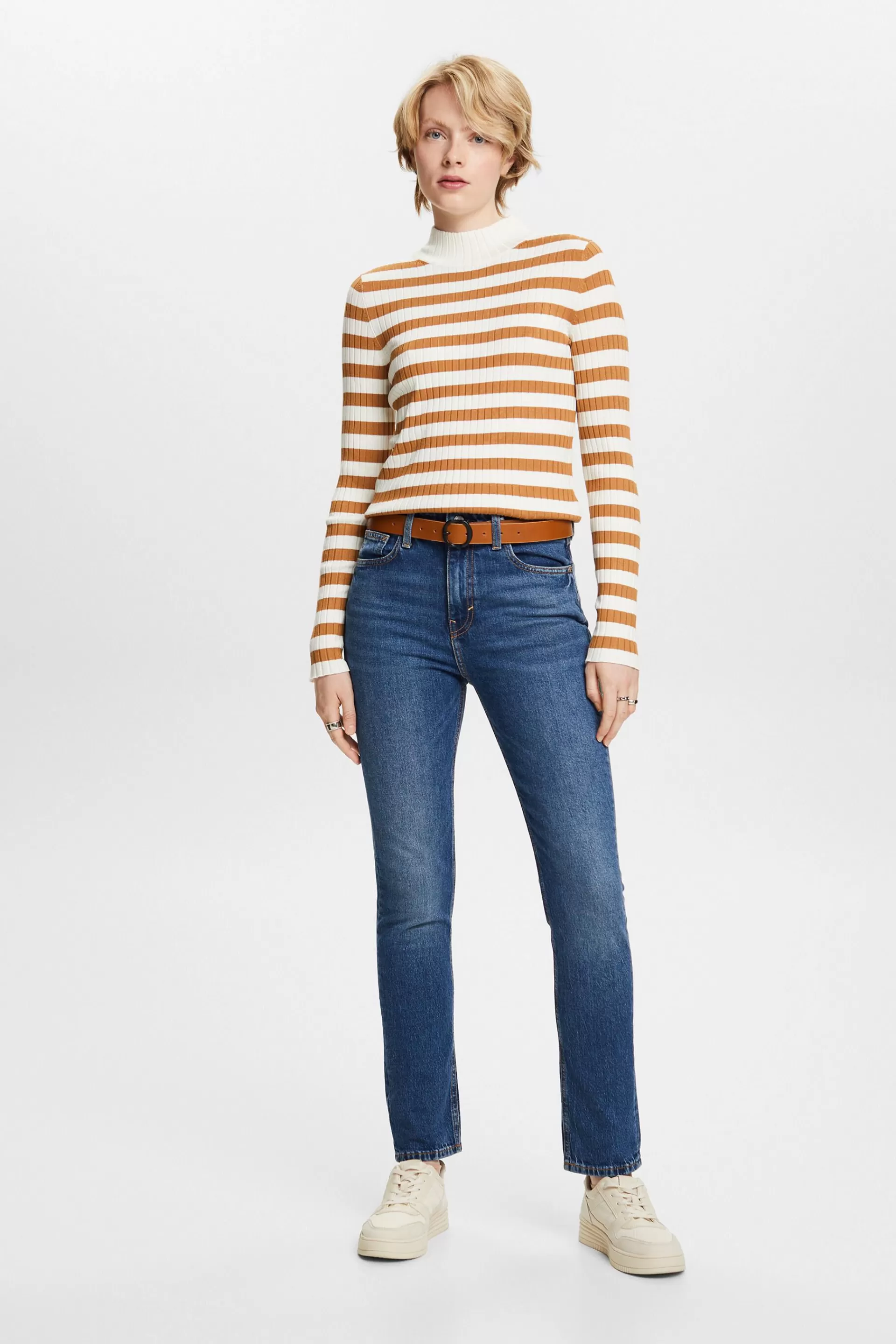 Schmale Jeans mit mittlerer Bundhöhe-ESPRIT Discount
