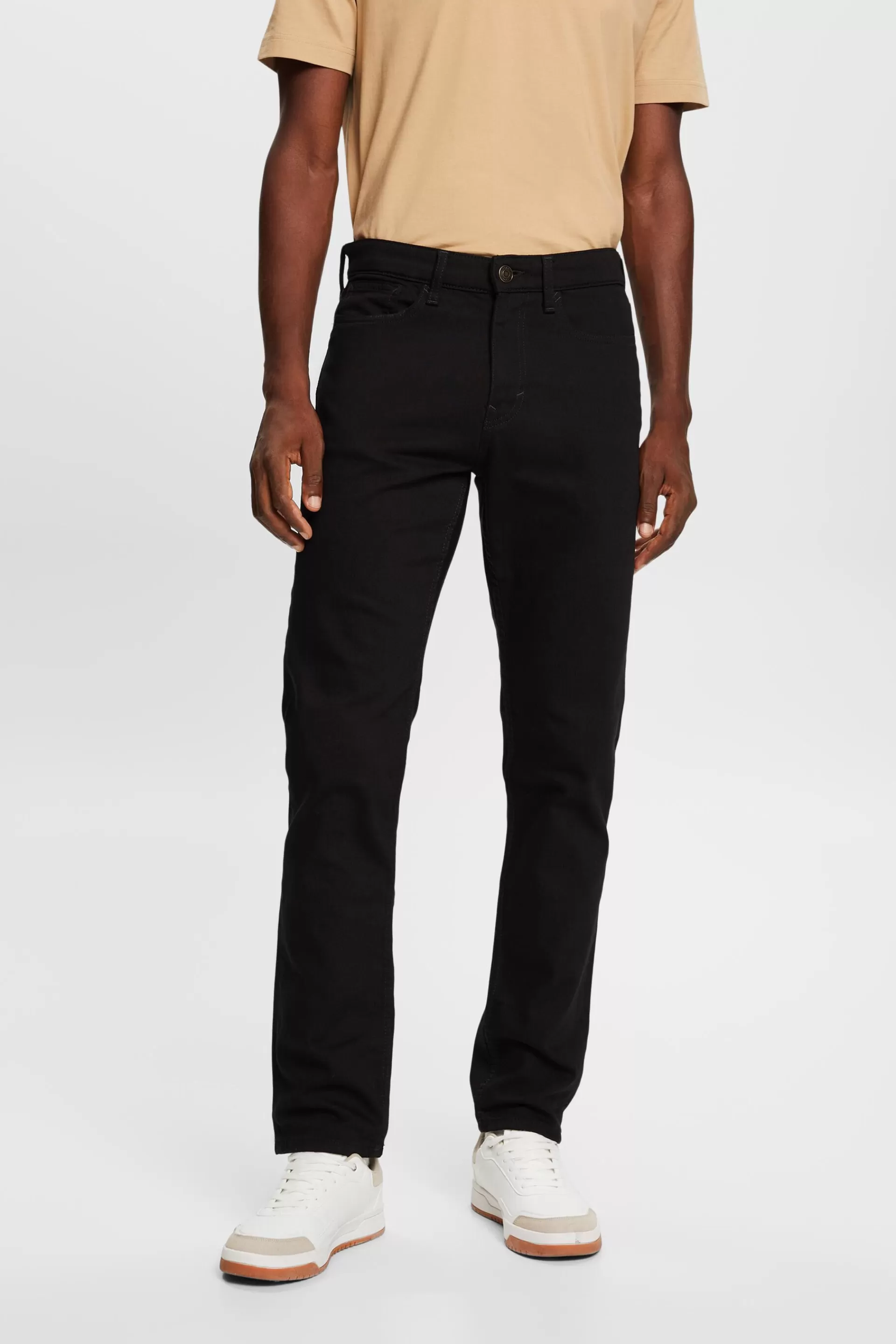 Schmale Jeans mit mittlerer Bundhöhe-ESPRIT Fashion