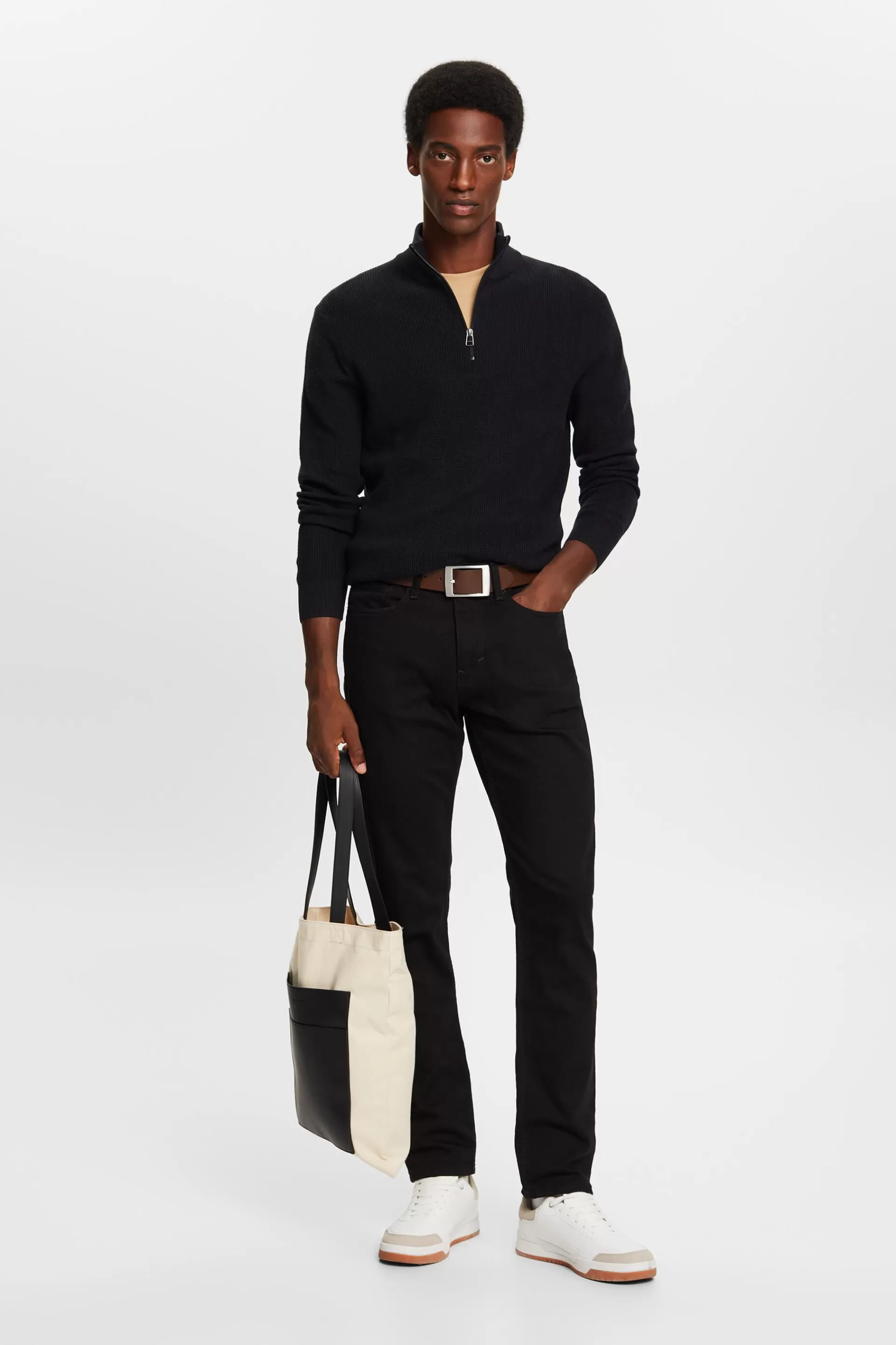 Schmale Jeans mit mittlerer Bundhöhe-ESPRIT Fashion