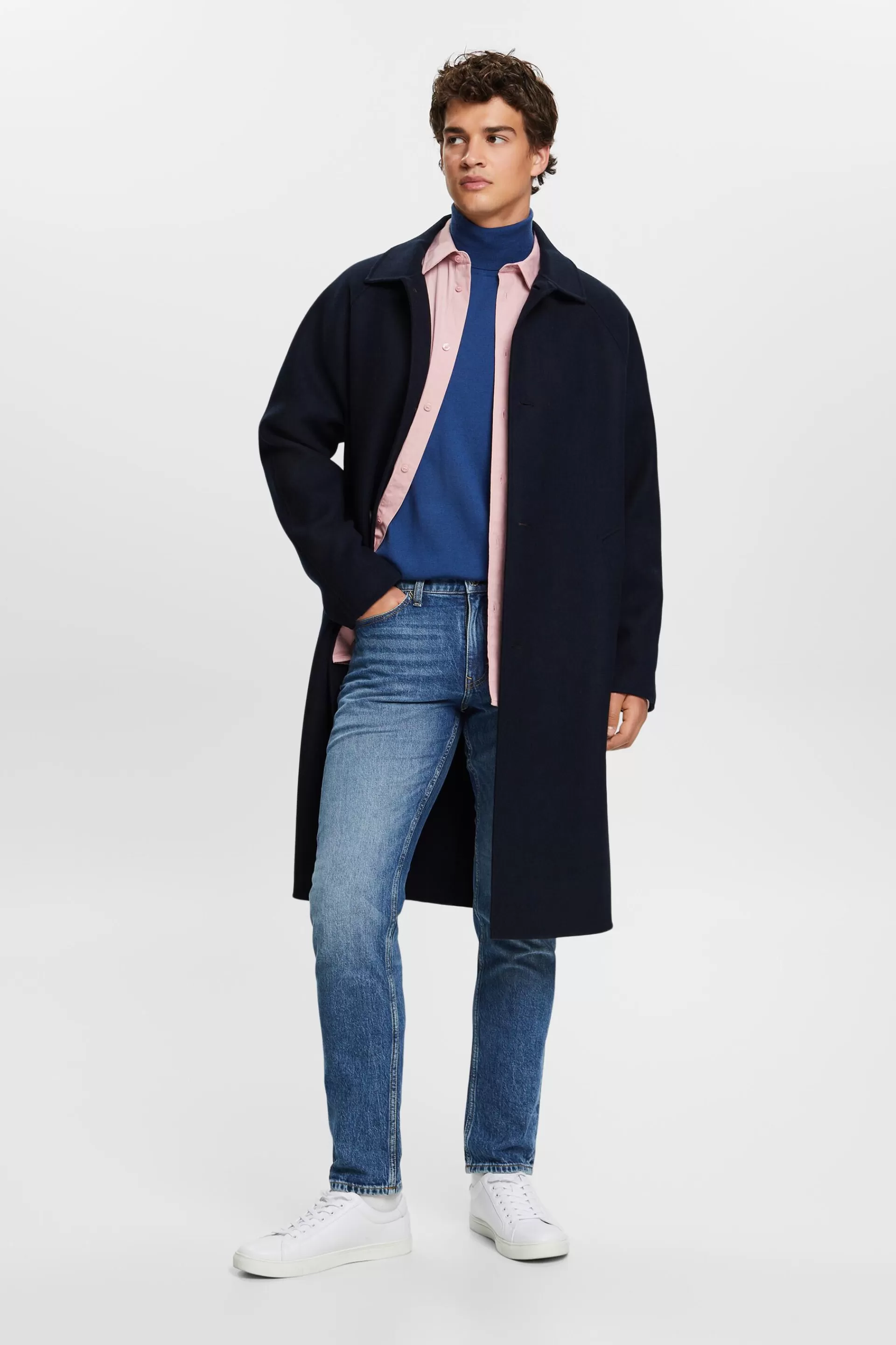Schmale Jeans mit mittlerer Bundhöhe-ESPRIT Online