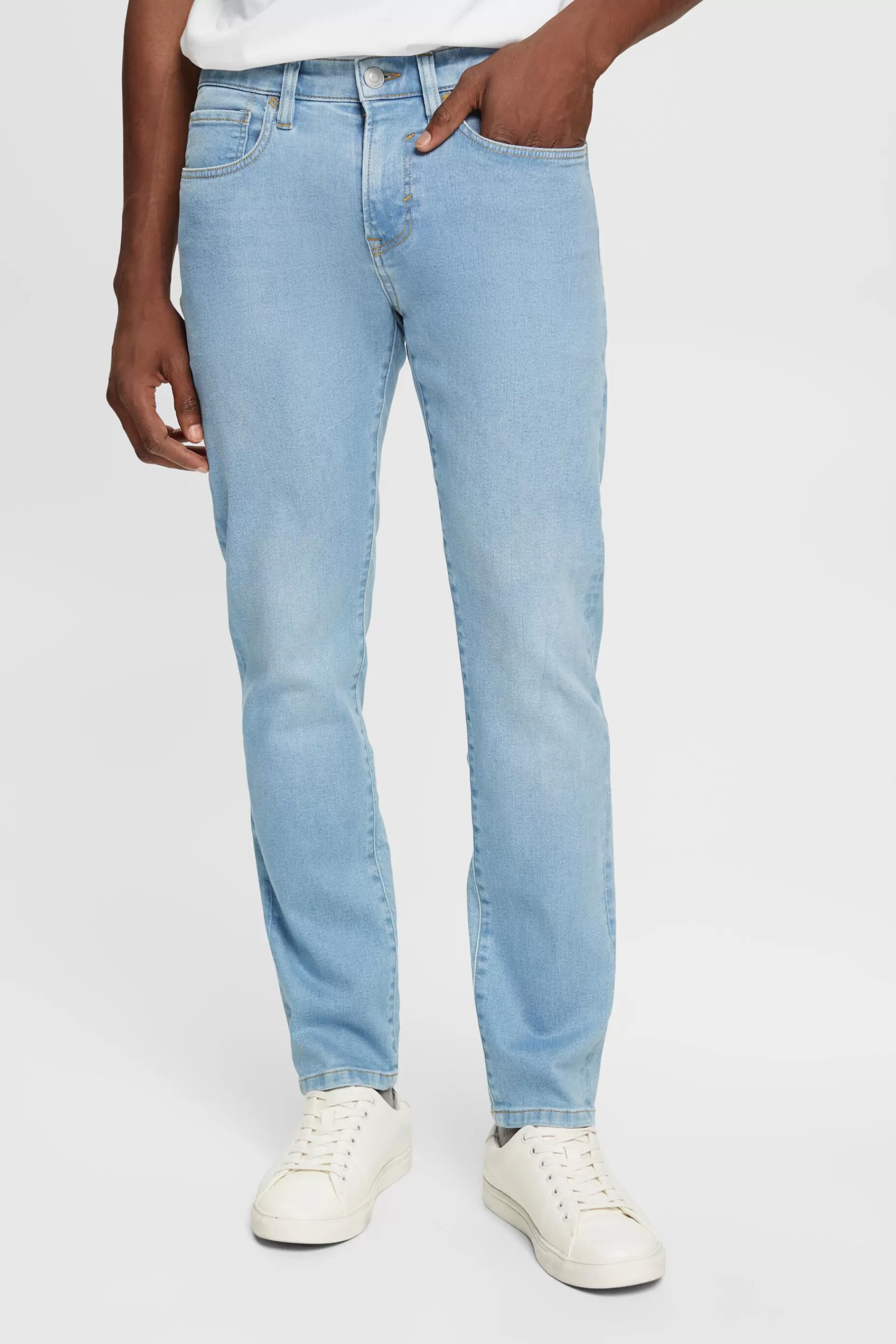 Schmale Jeans mit mittlerer Bundhöhe-ESPRIT Discount