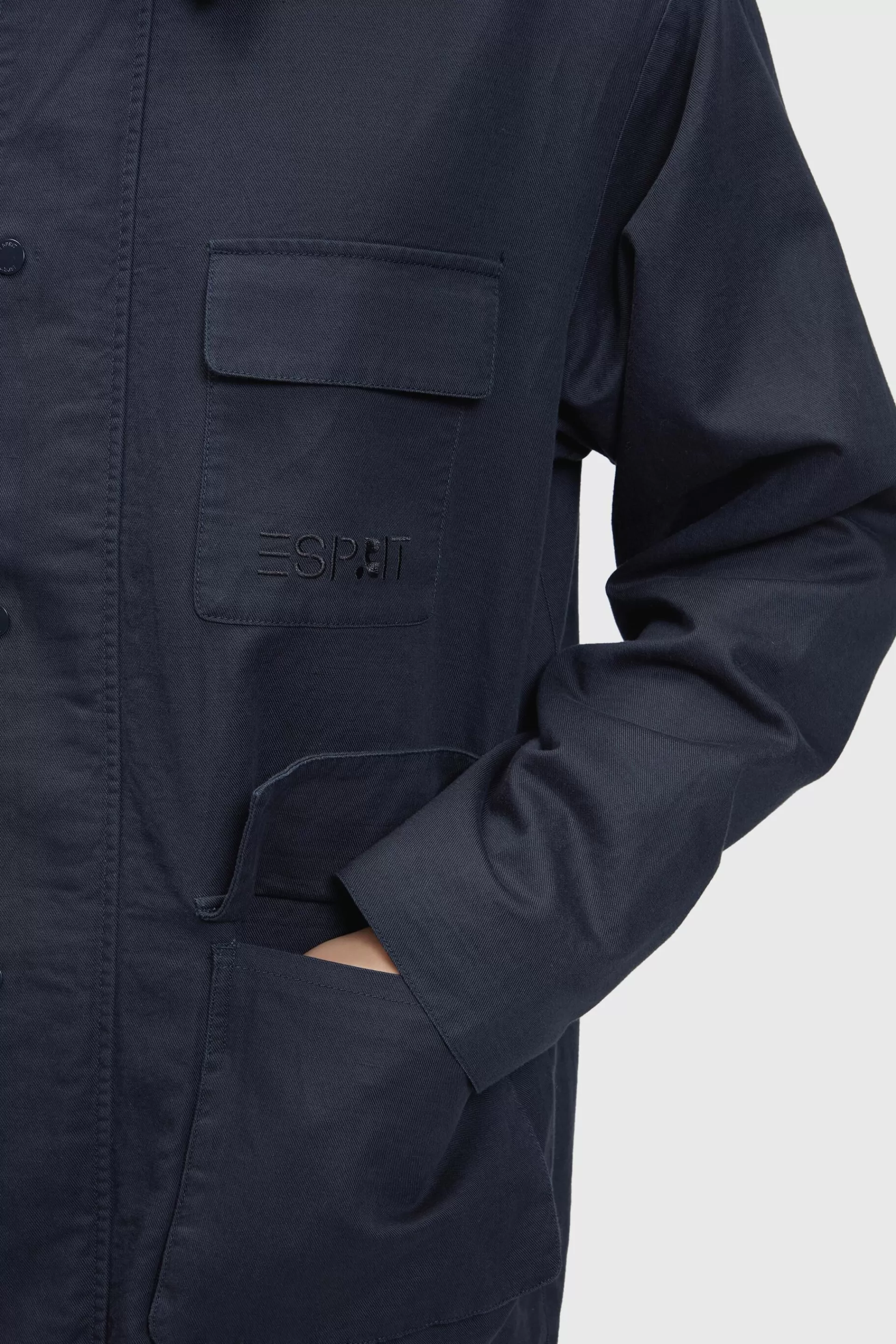 Shacket aus Leinen-Mix mit Zipper-ESPRIT Store