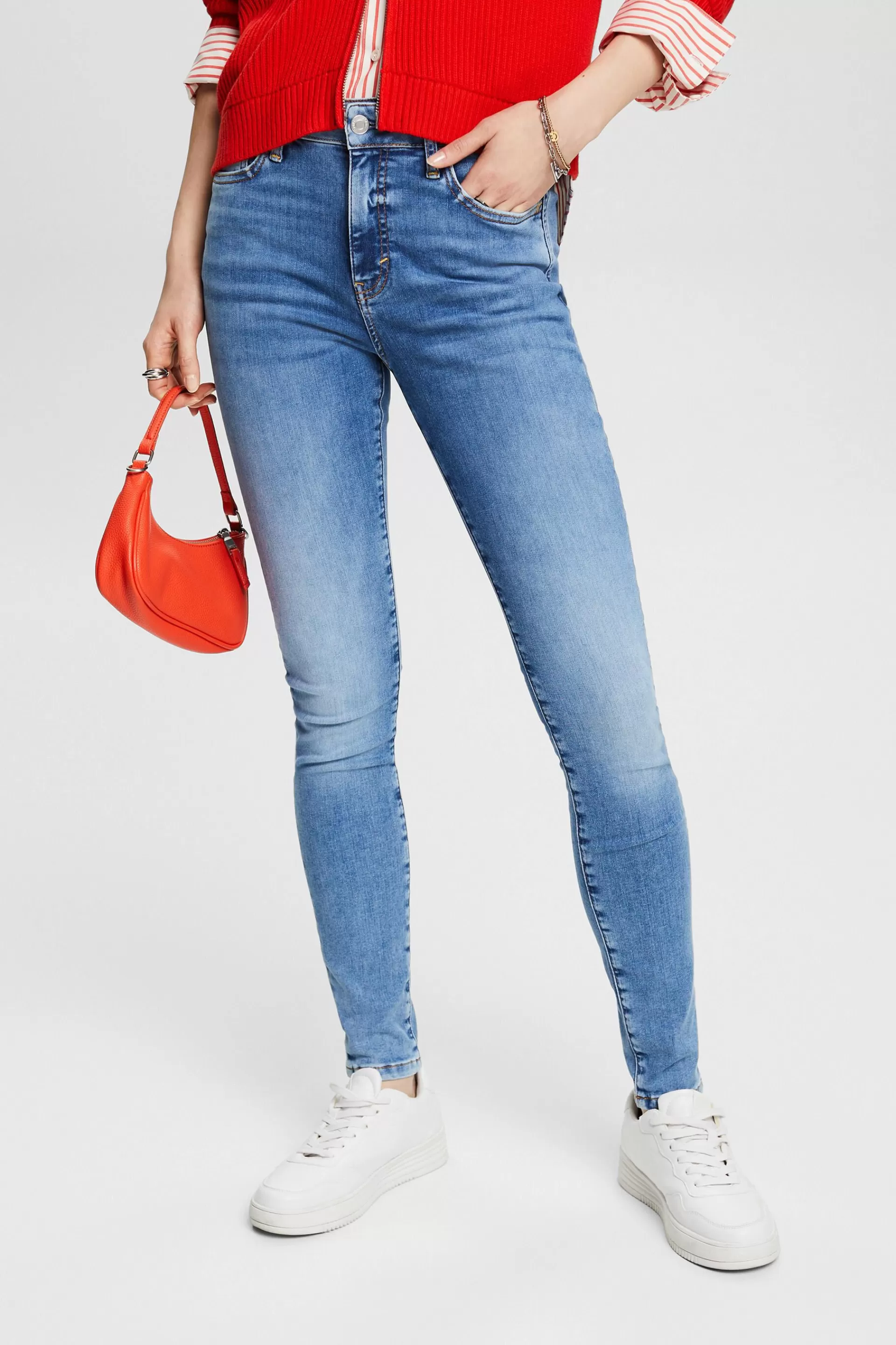 Skinny Jeans mit hohem Bund-ESPRIT Online