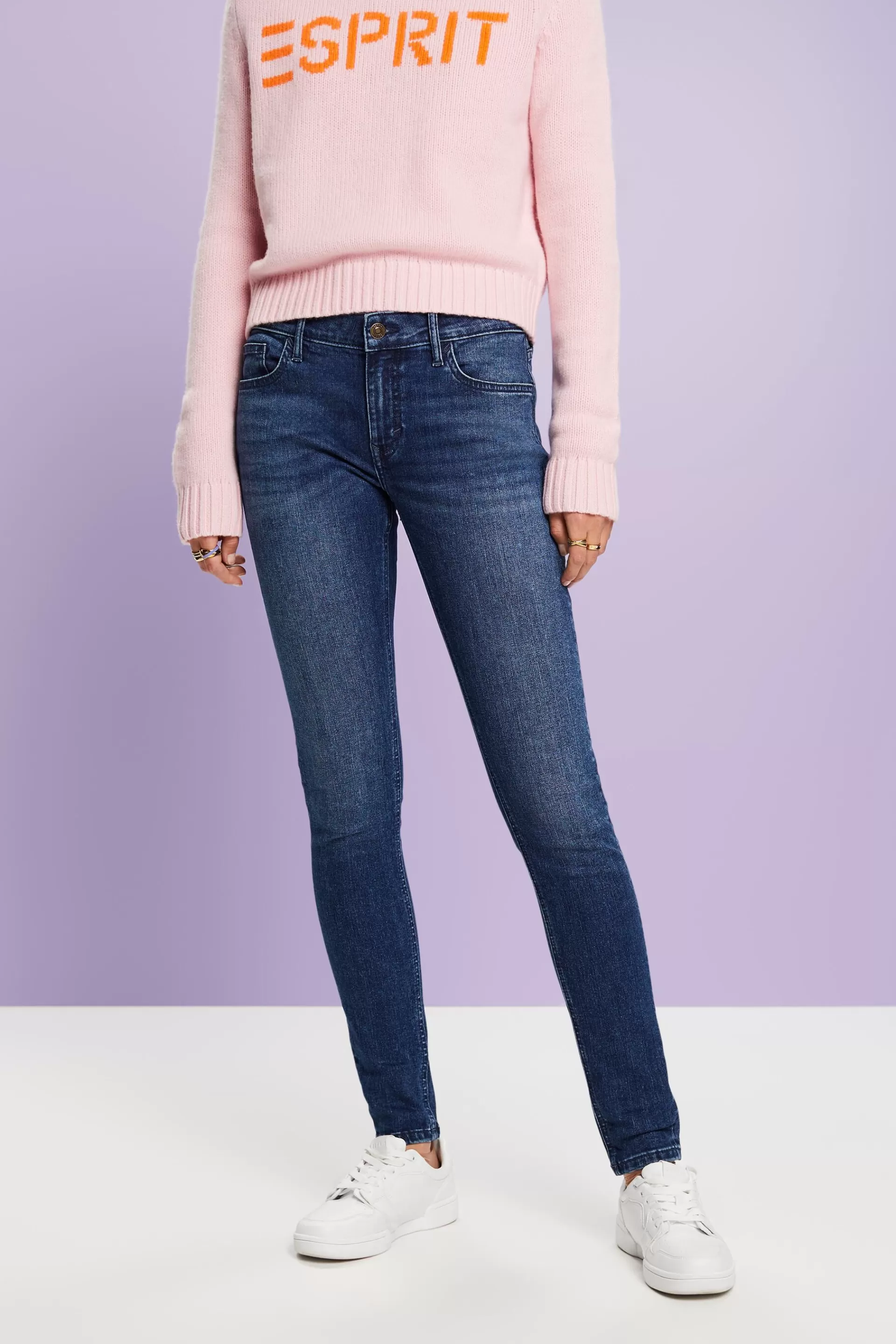 Skinny Jeans mit mittlerer Bundhöhe-ESPRIT Cheap