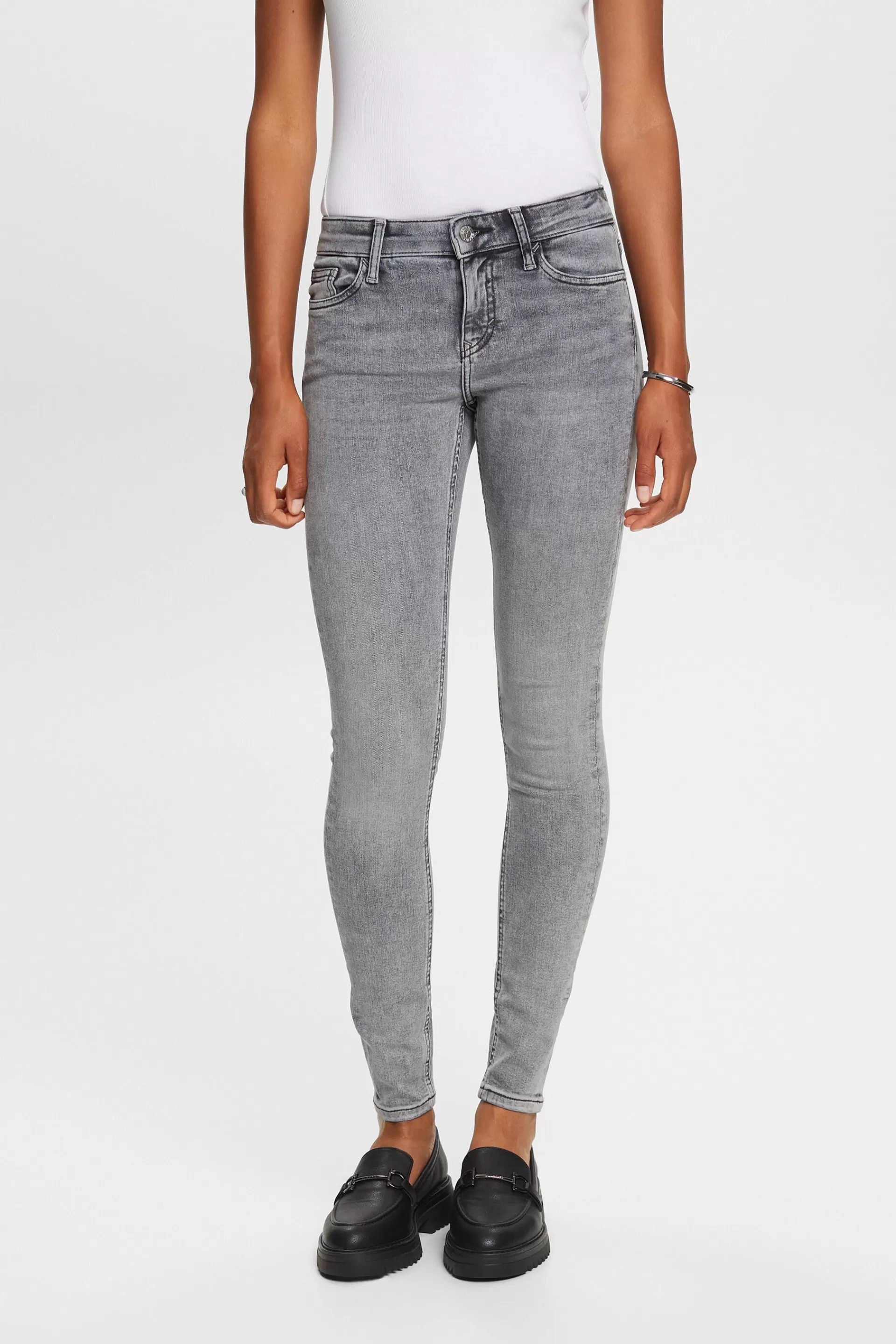 Skinny Jeans mit mittlerer Bundhöhe-ESPRIT Flash Sale