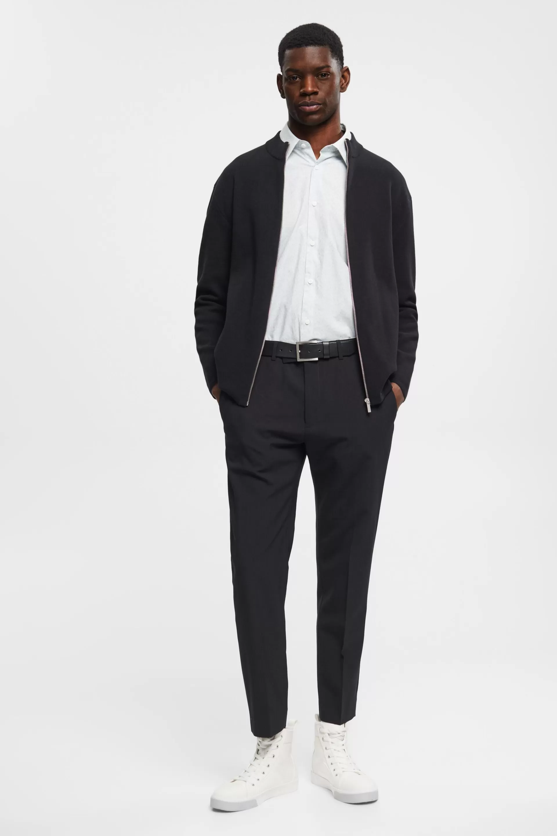 Slim-Fit-Hemd aus Baumwolle mit Muster-ESPRIT Cheap