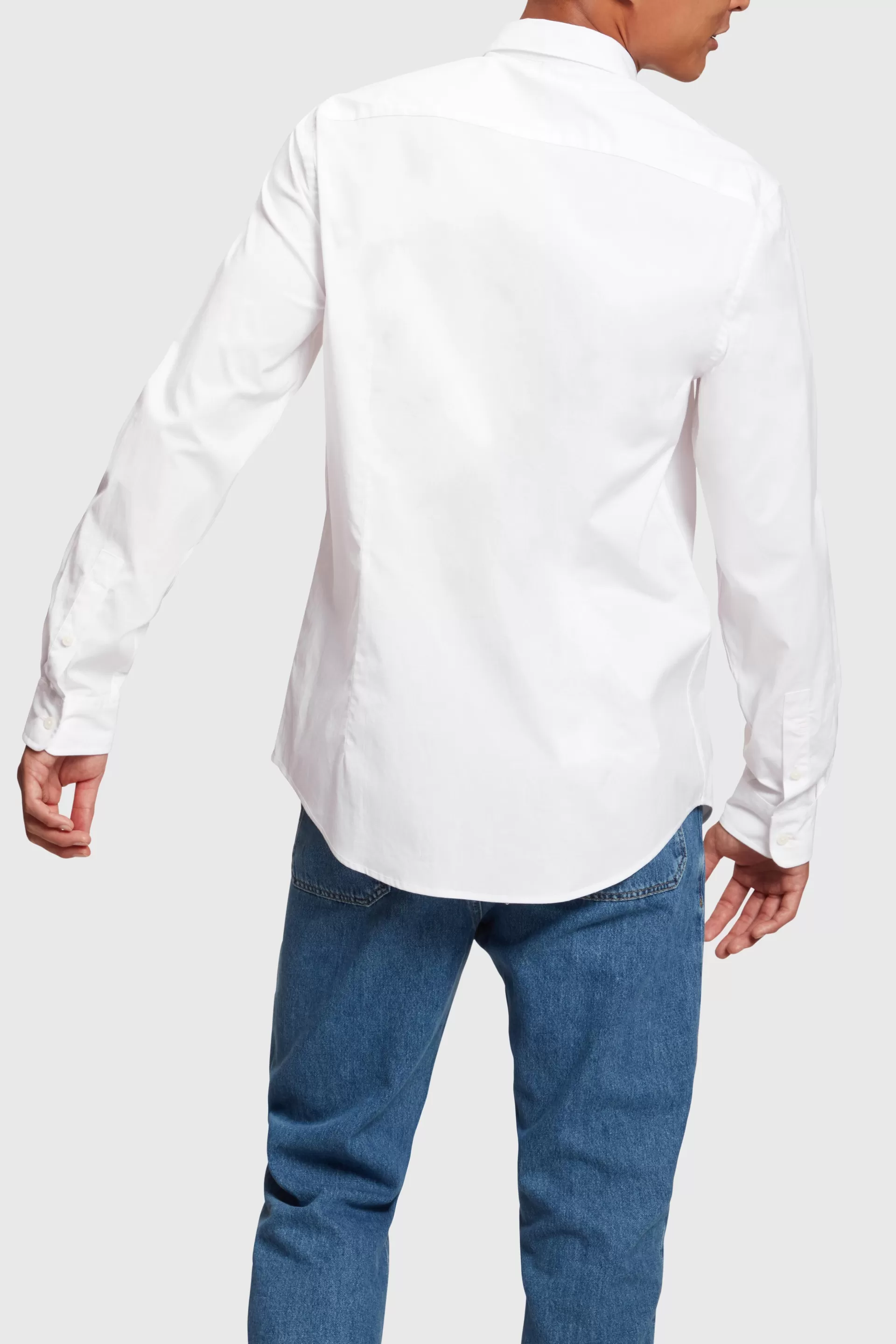 Slim-Fit-Hemd aus Popeline mit Delfin-Aufnäher-ESPRIT Online