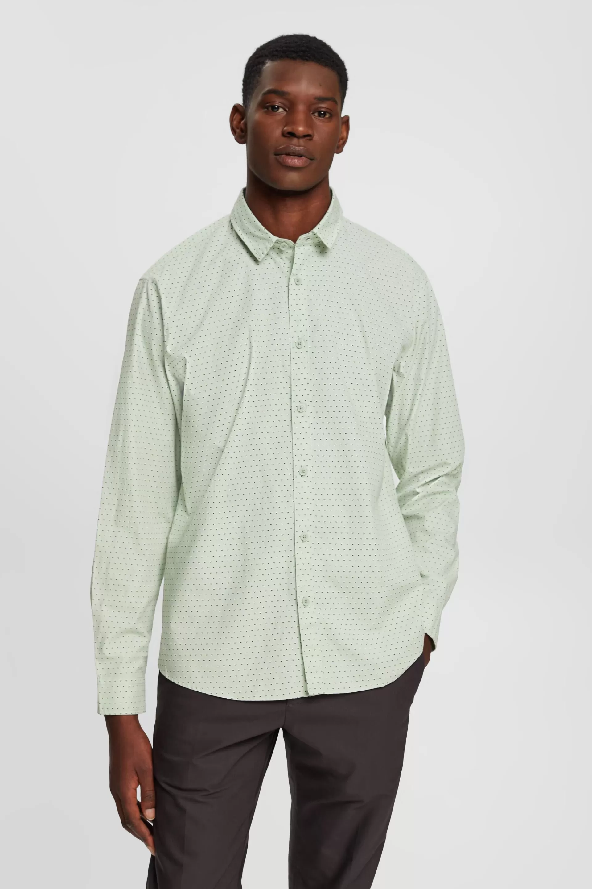 Slim-Fit-Hemd mit Herzprint-ESPRIT Clearance