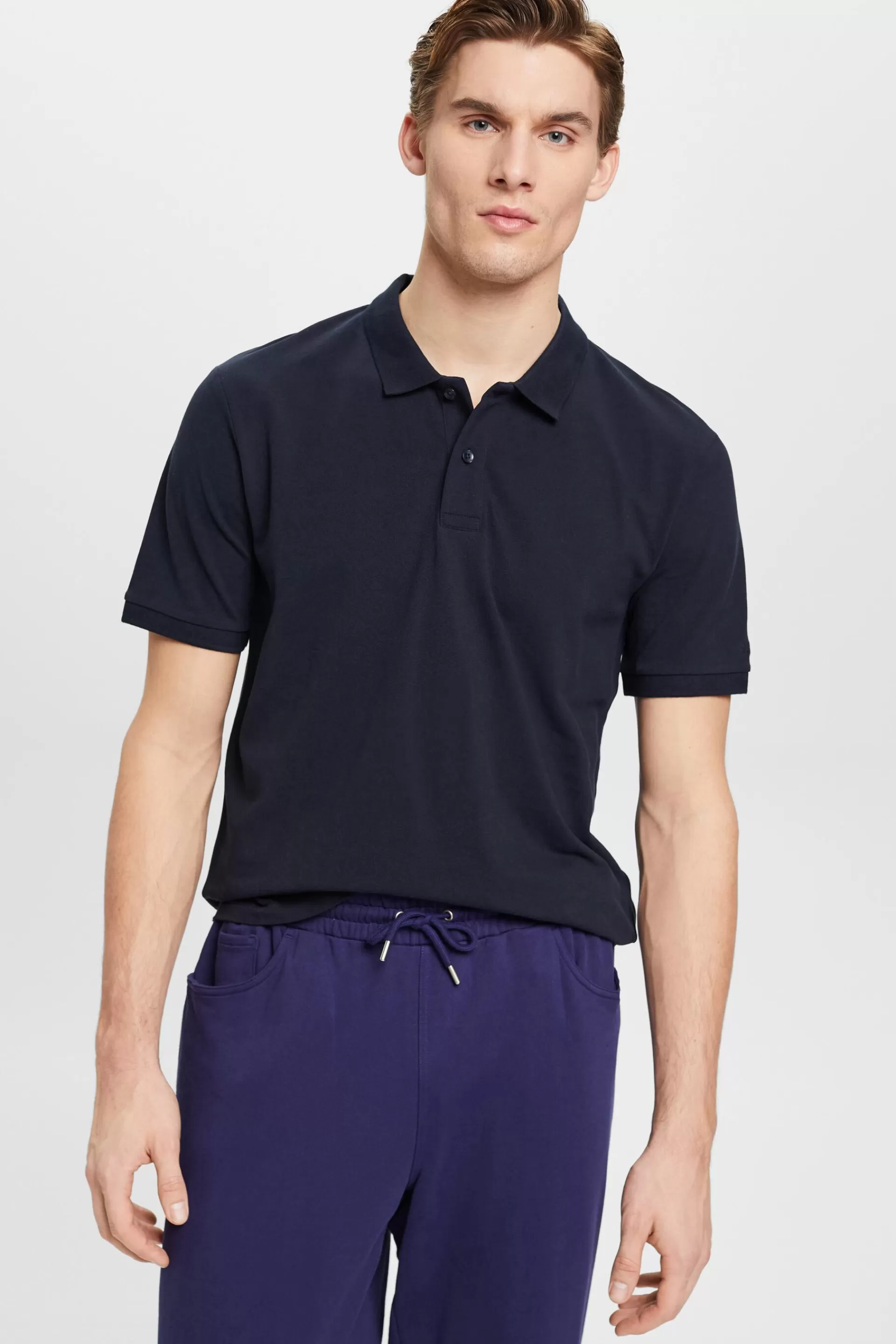 Slim-Fit-Poloshirt aus Baumwoll-Piqué-ESPRIT Online