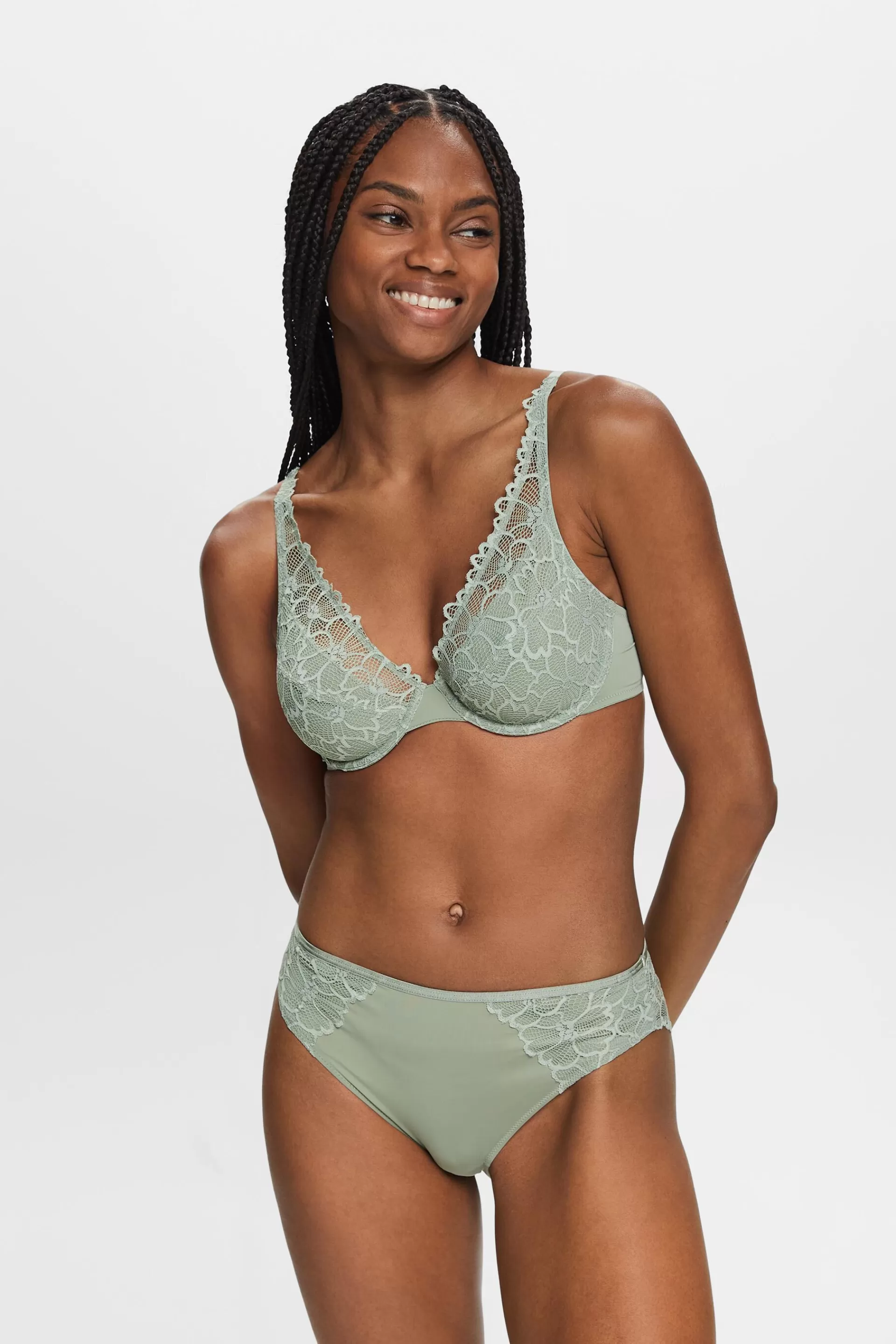 Slip aus floraler Spitze-ESPRIT New
