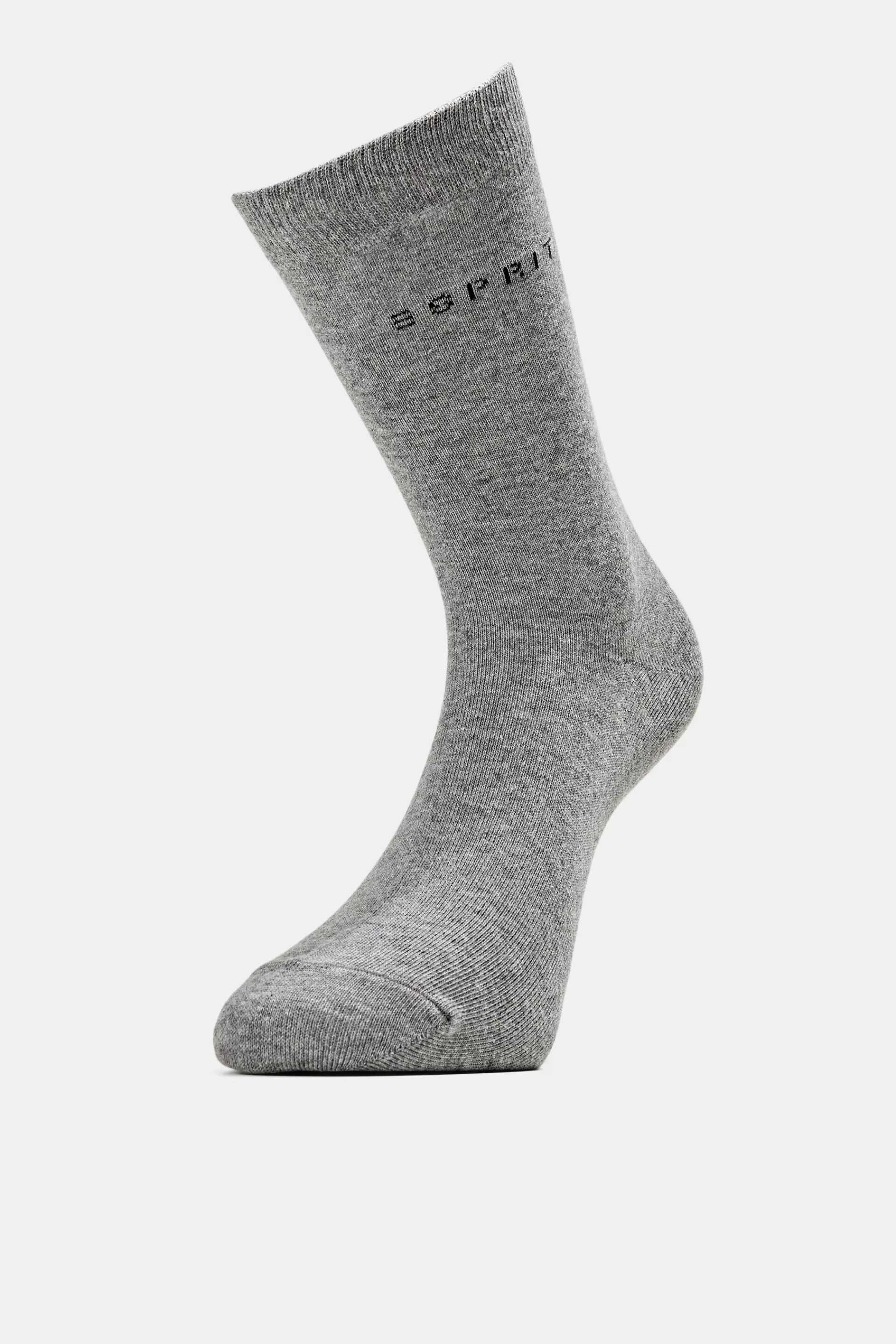 Socken im Doppelpack mit eingestricktem Logo, Bio-Baumwolle-ESPRIT New