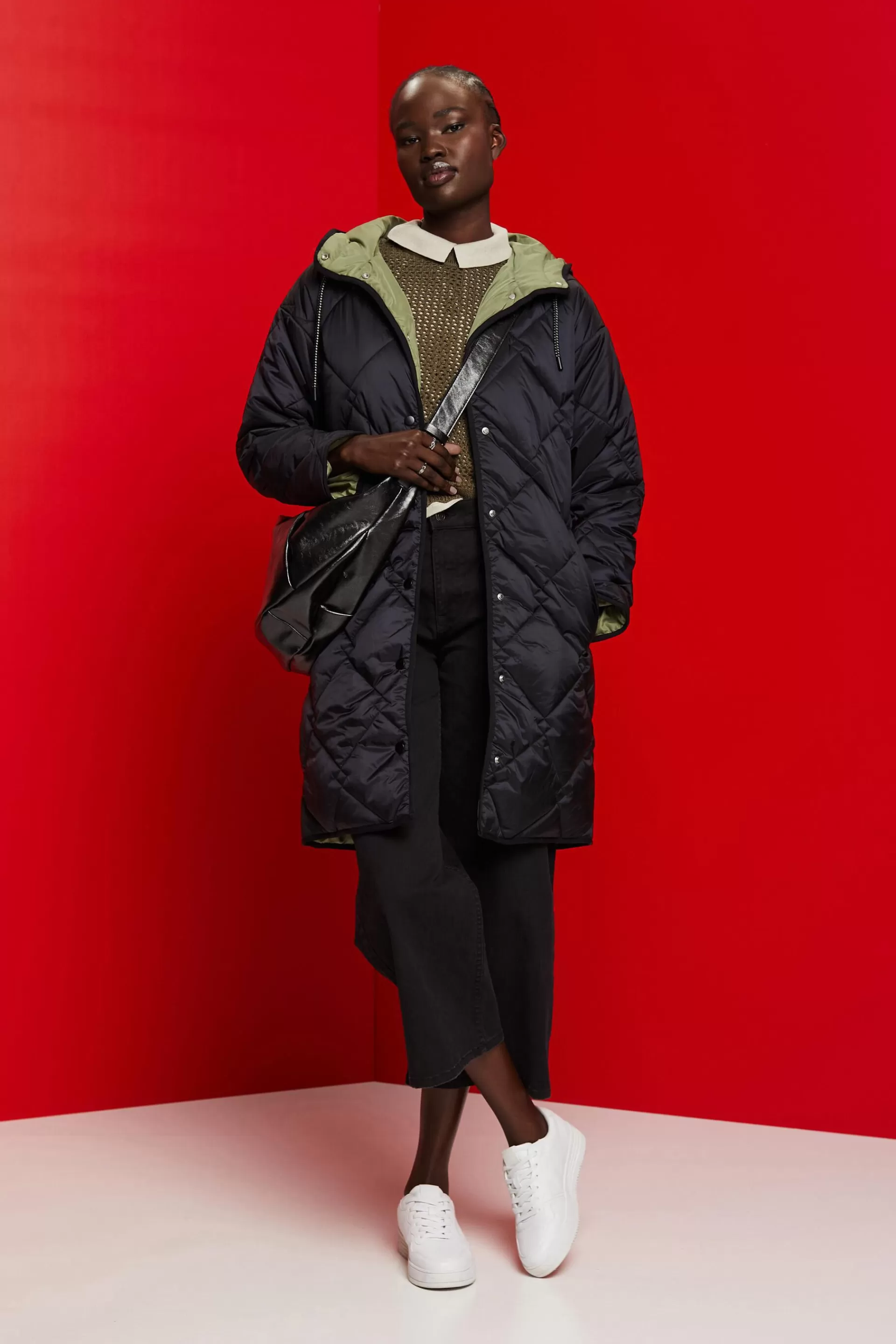 Steppmantel mit Kapuze-ESPRIT Discount