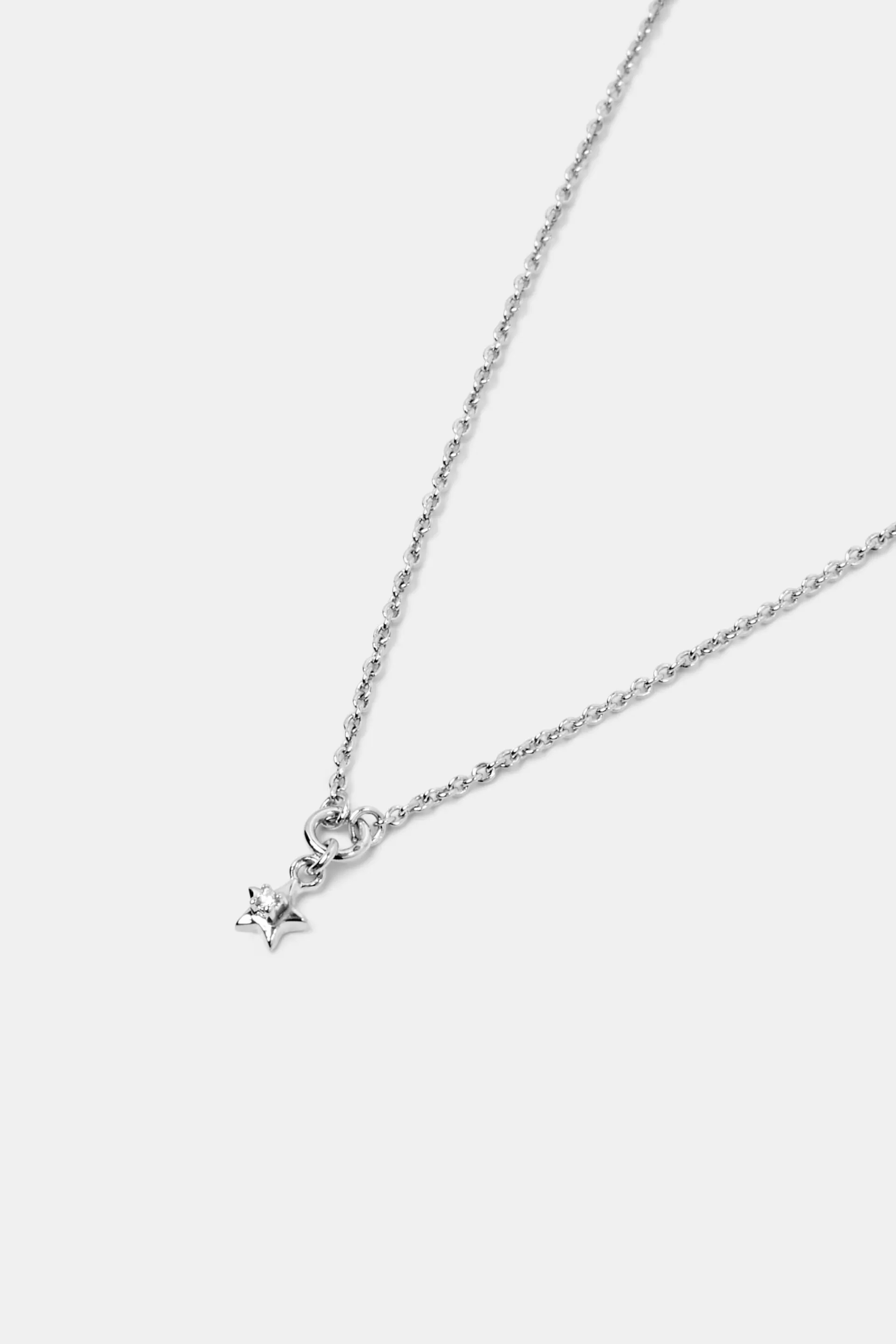Sterling Silber Halskette mit Diamantanhänger-ESPRIT New