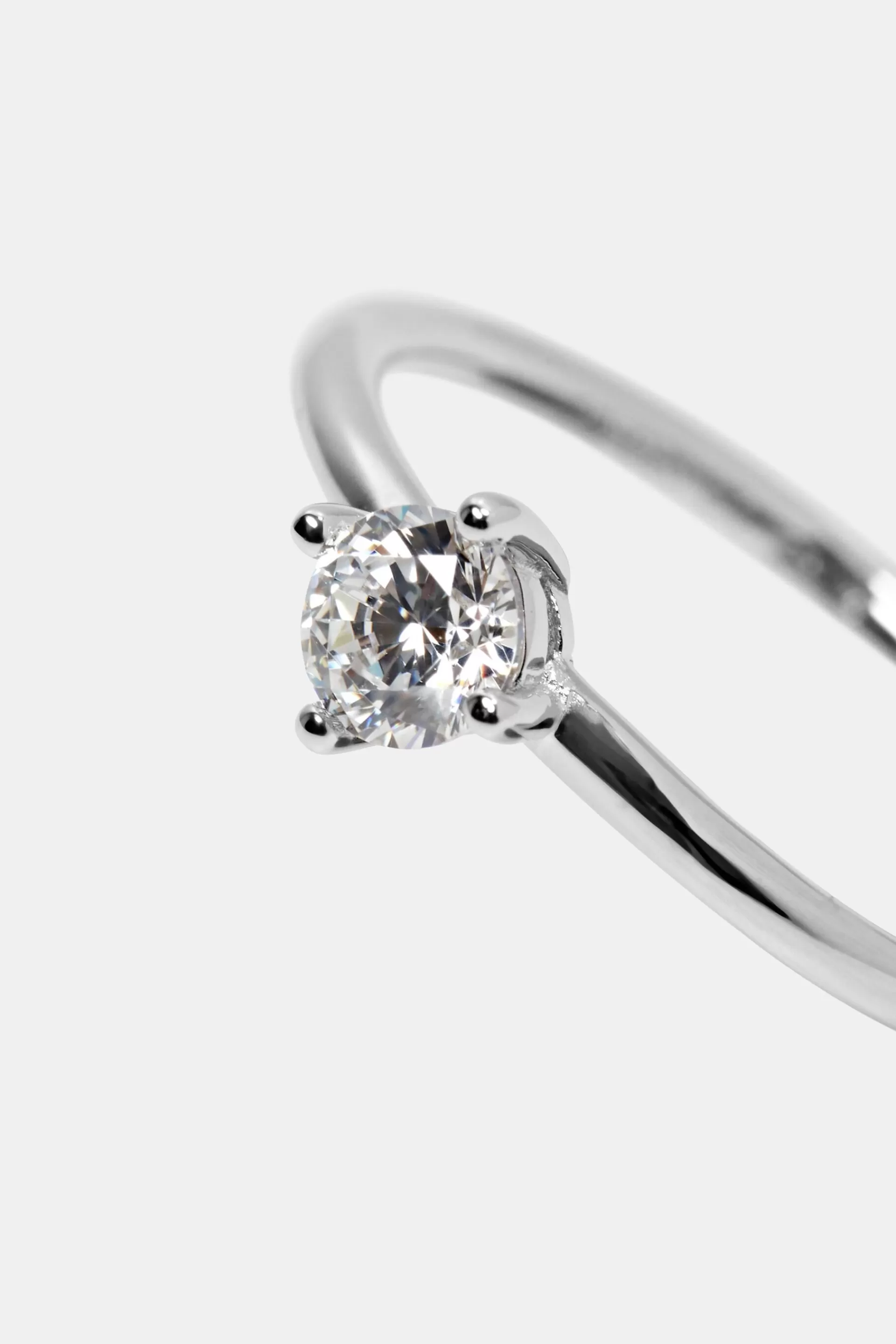 Sterlingsilber-Ring mit kubischem Zirkoniastein-ESPRIT Store