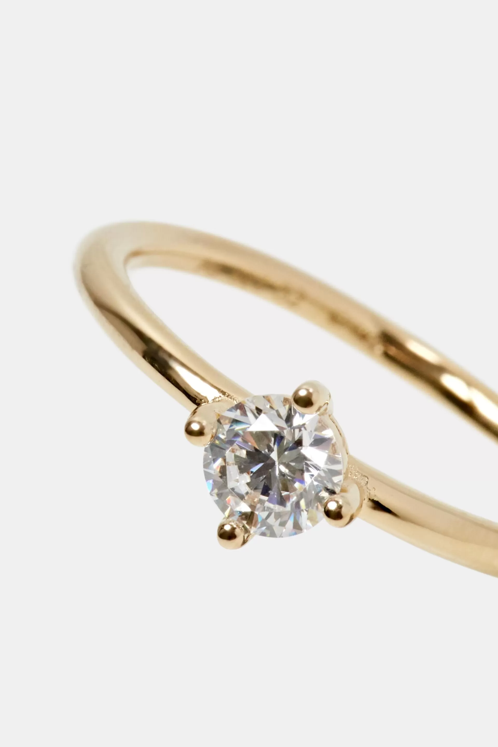 Sterlingsilber-Ring mit kubischem Zirkoniastein-ESPRIT Clearance