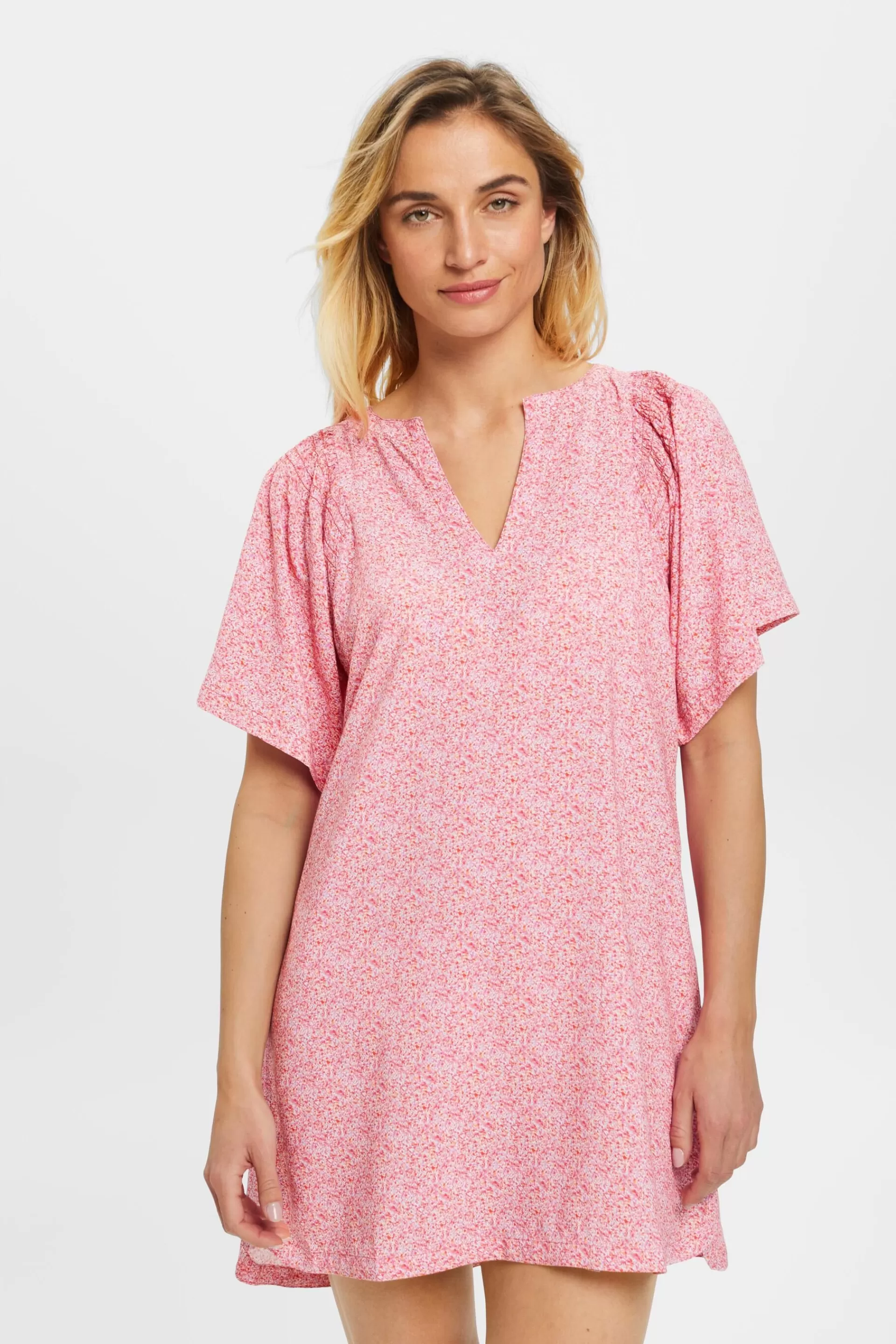 Strandkleid im Tunika-Stil mit Allover-Muster-ESPRIT Clearance
