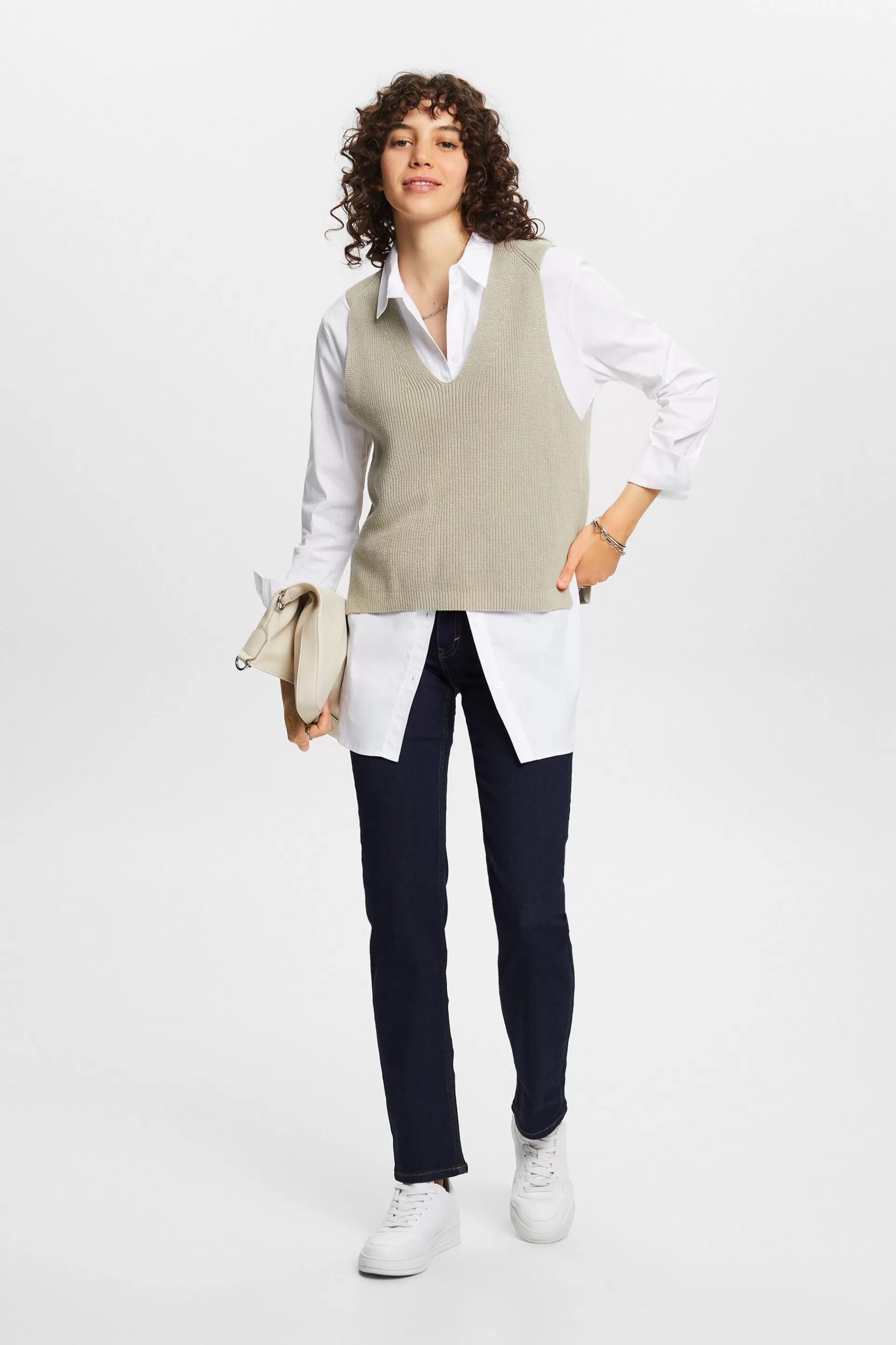 Stretchjeans mit geradem Bein, Baumwollmix-ESPRIT Flash Sale