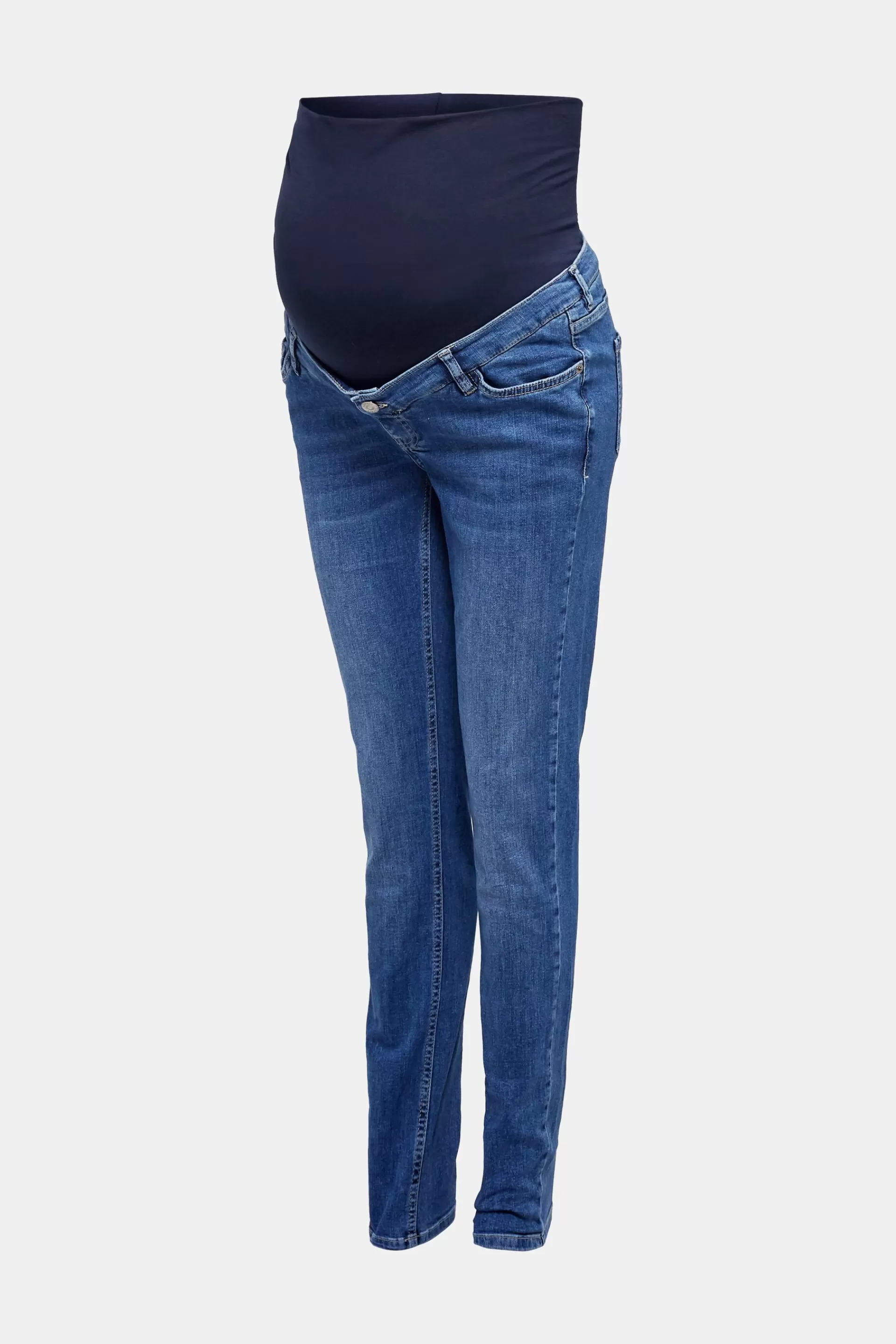 Stretch-Jeans mit Überbauchbund-ESPRIT Shop