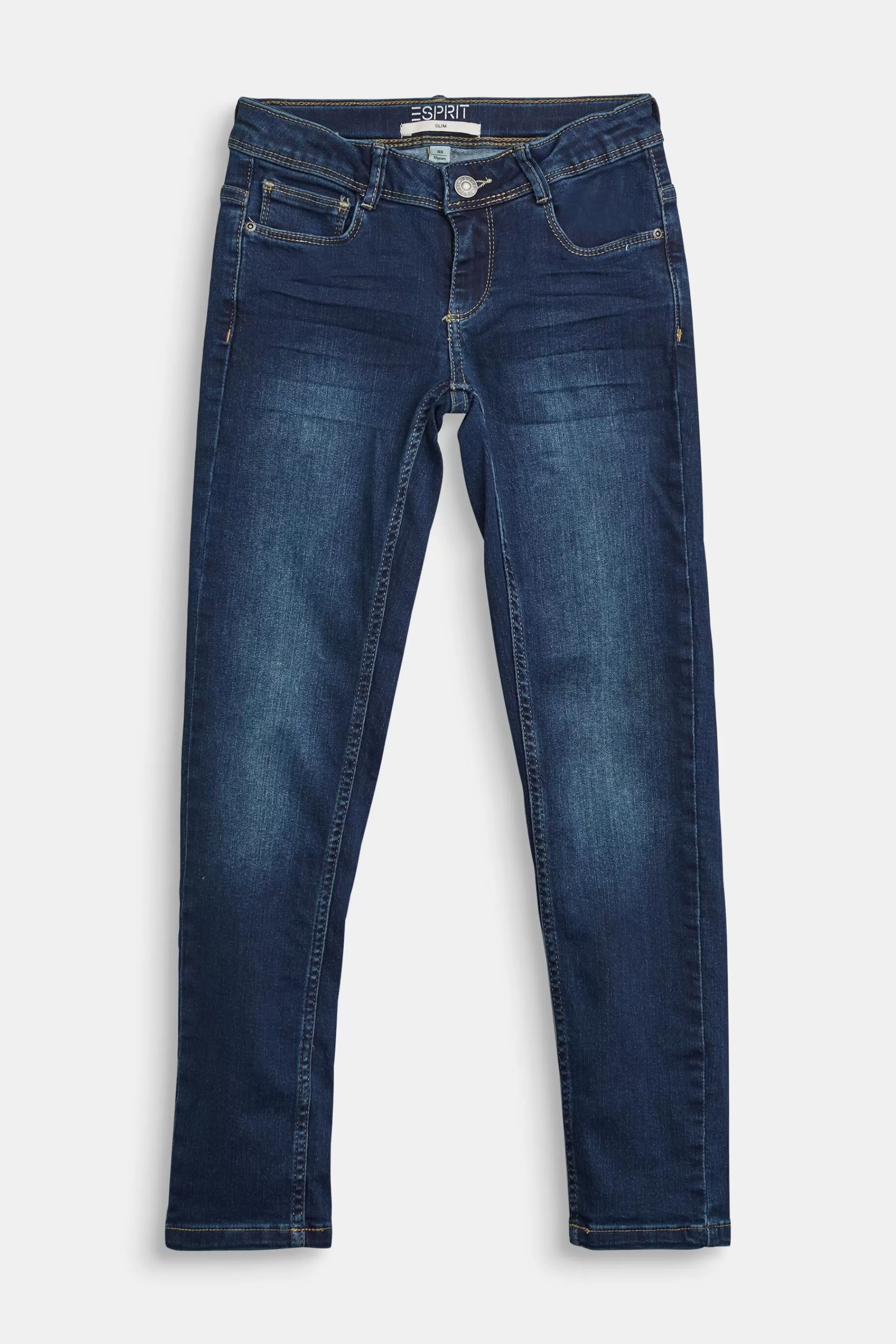 Stretch-Jeans mit Weitenservice und Verstellbund-ESPRIT Hot