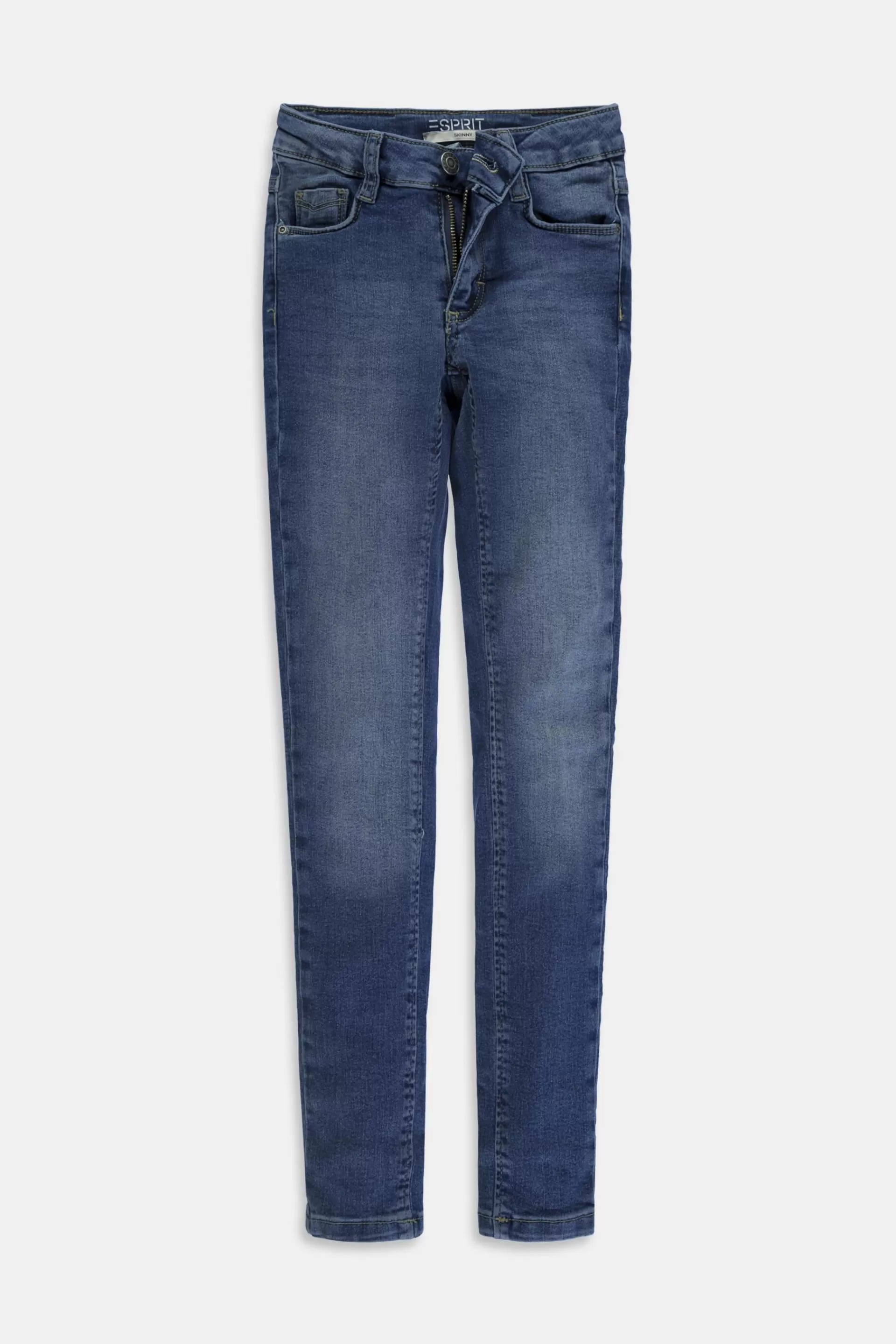 Stretch-Jeans mit Weitenservice und Verstellbund-ESPRIT Discount