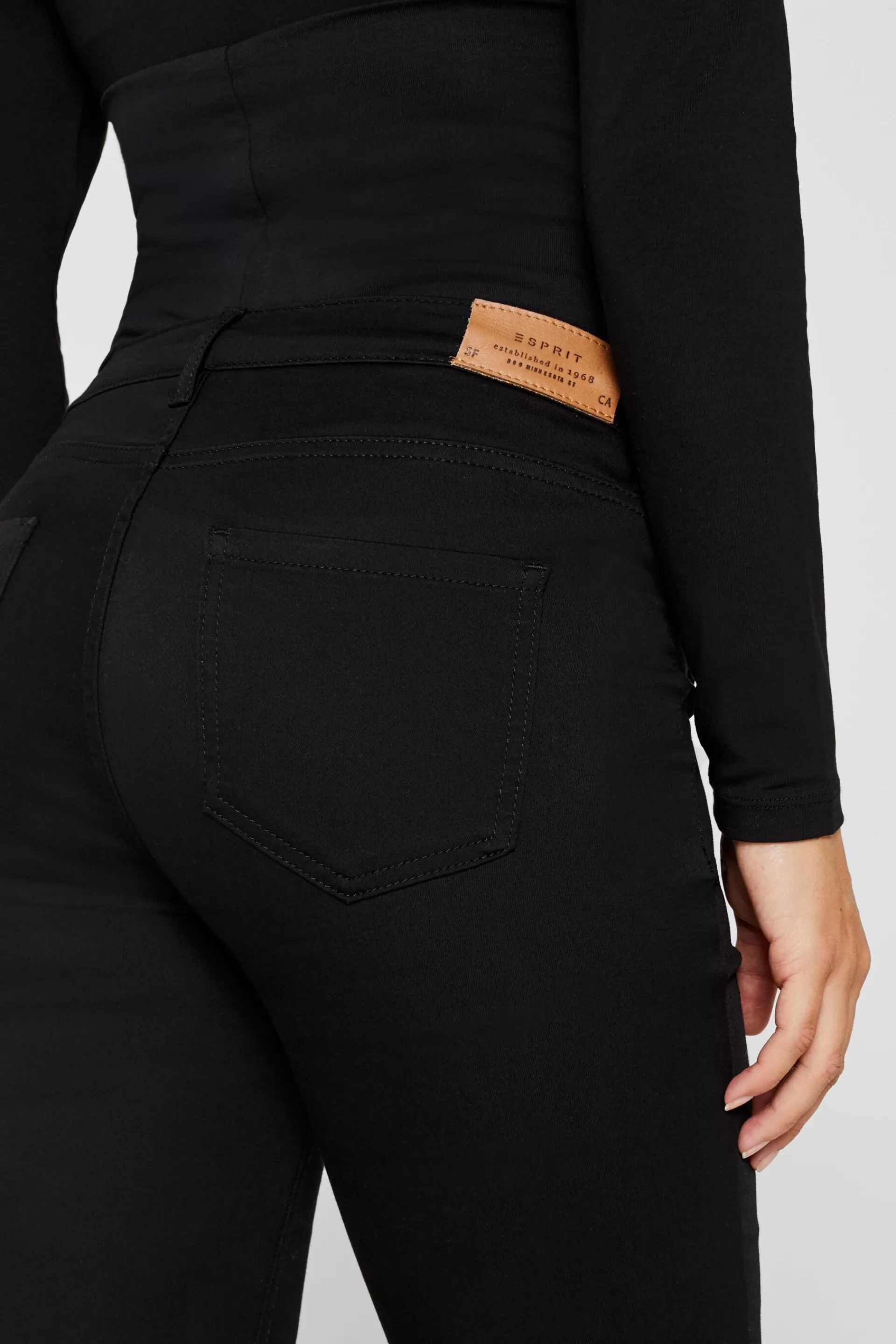 Stretch-Pants mit Überbauchbund-ESPRIT Cheap