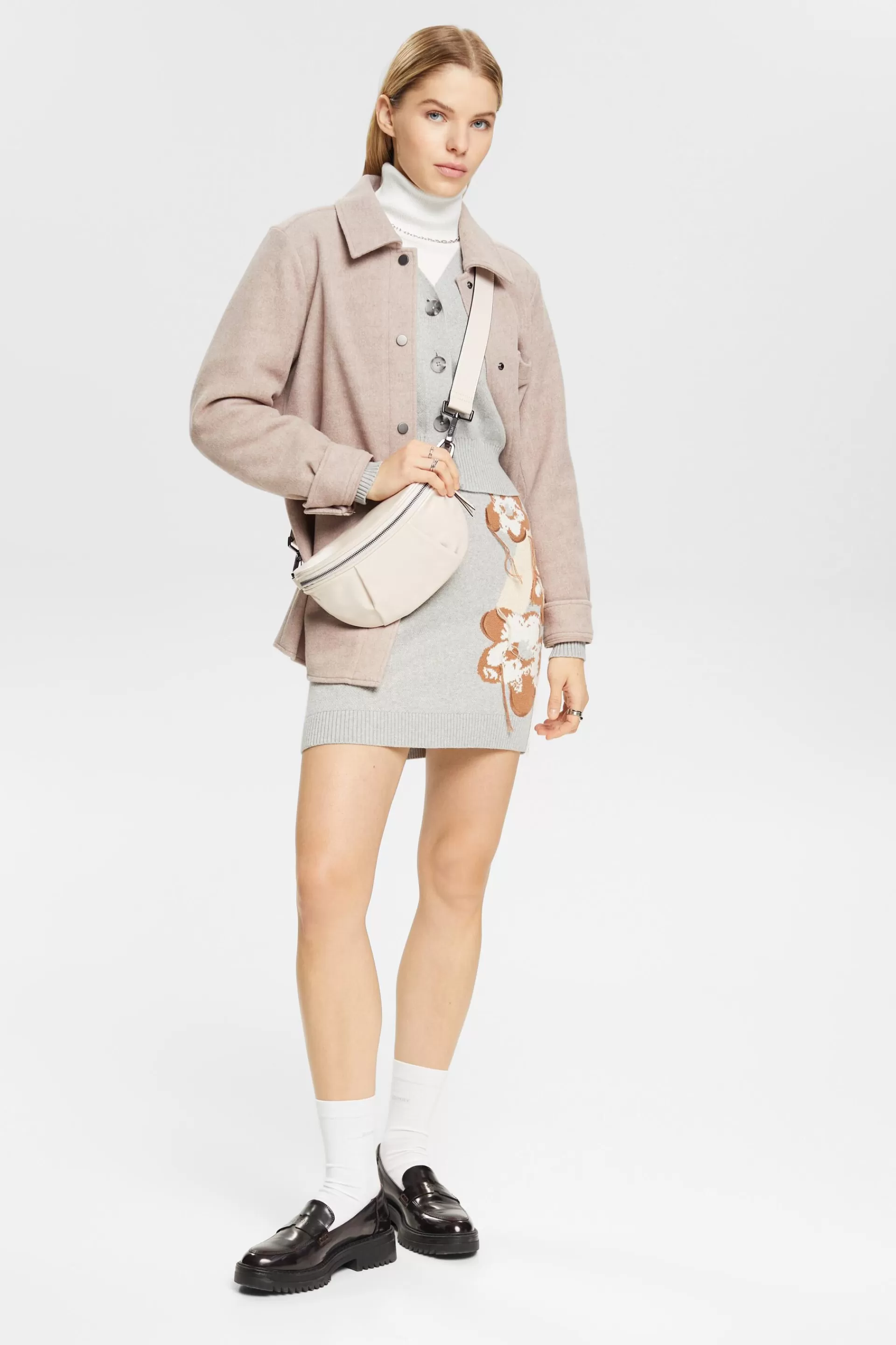 Strick-Cardigan im floralen Jacquard-Design-ESPRIT Cheap