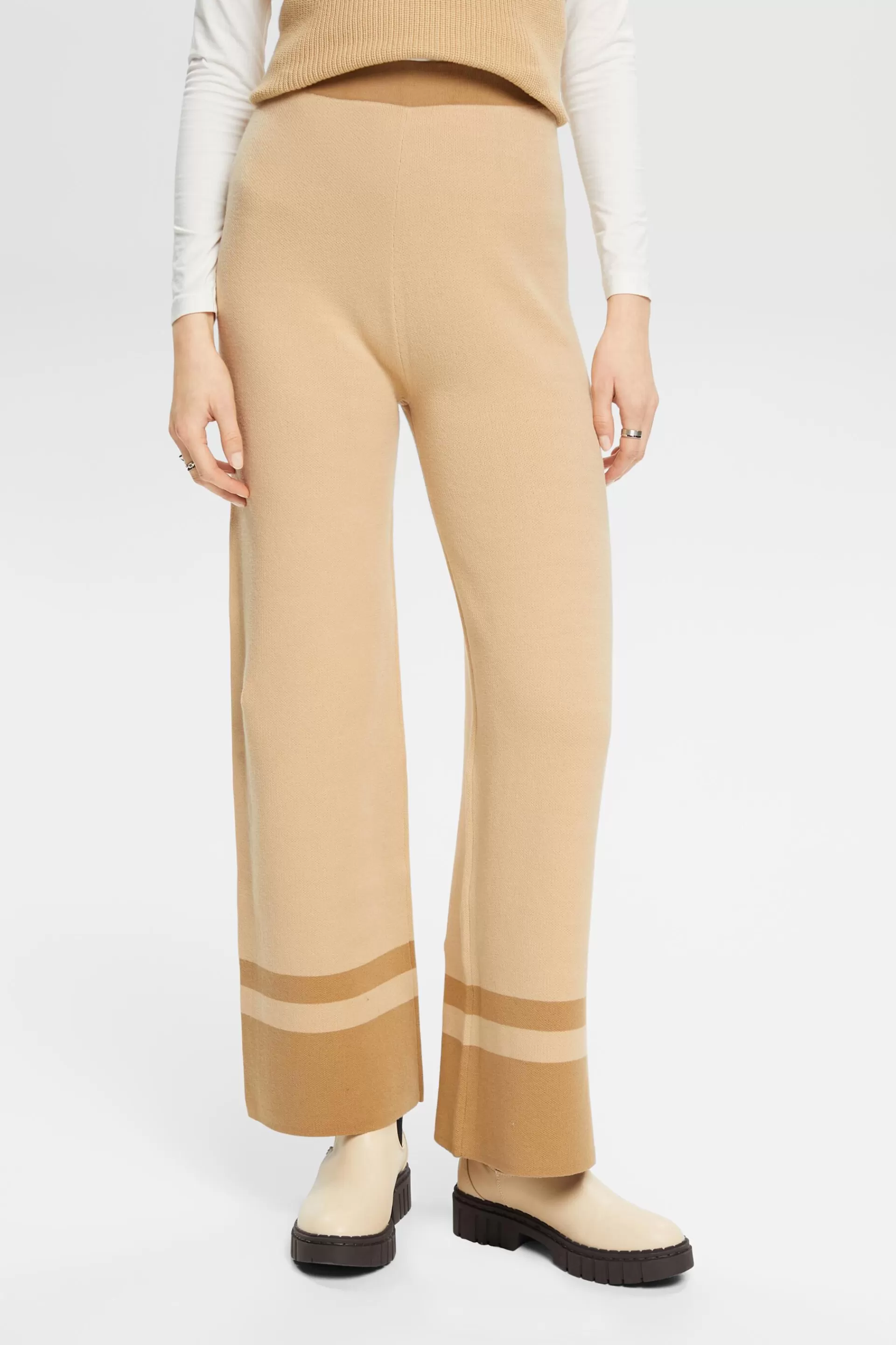 Strickhose mit weitem Bein-ESPRIT Shop