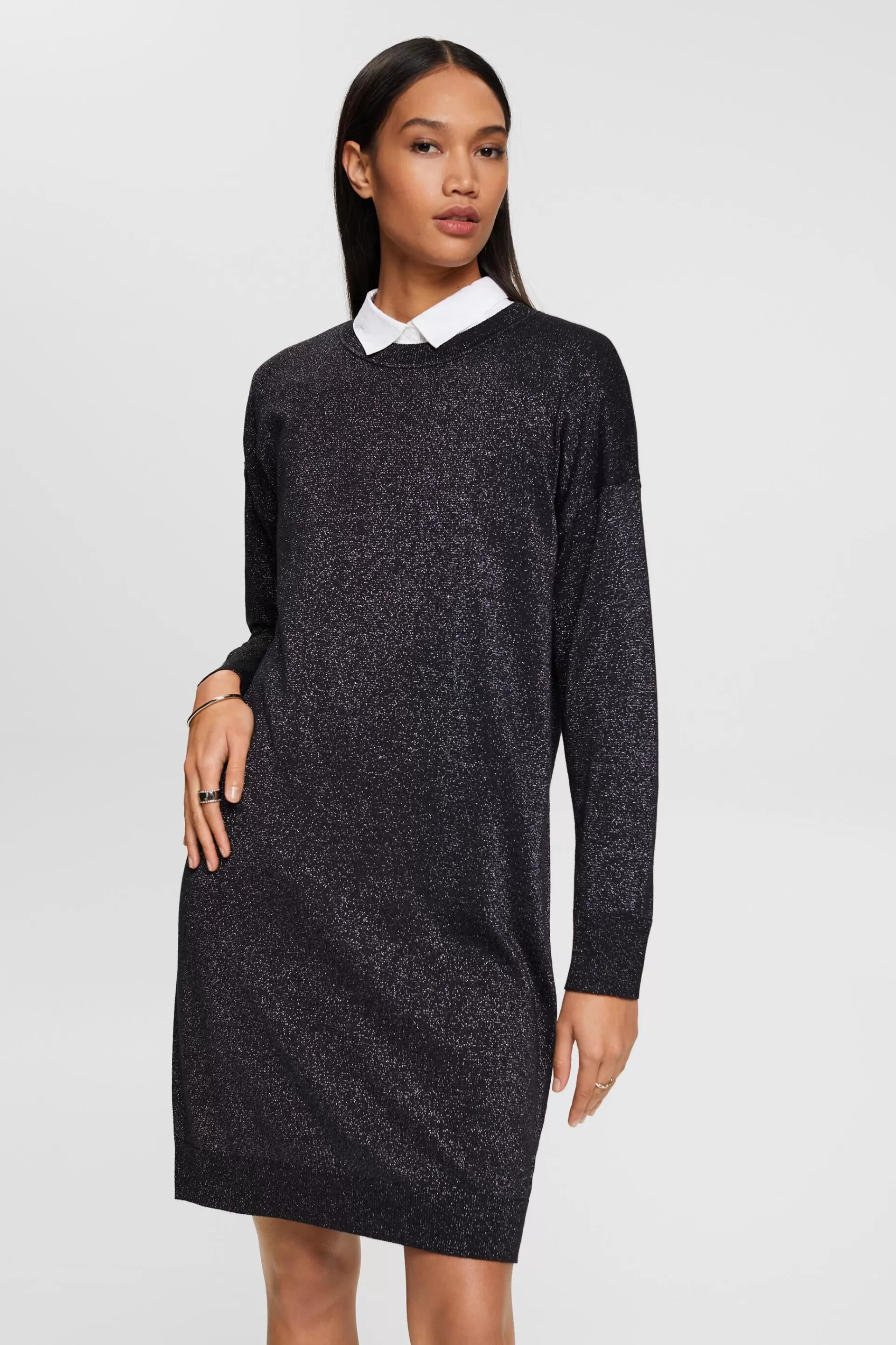Strickkleid aus Lamé-ESPRIT Clearance