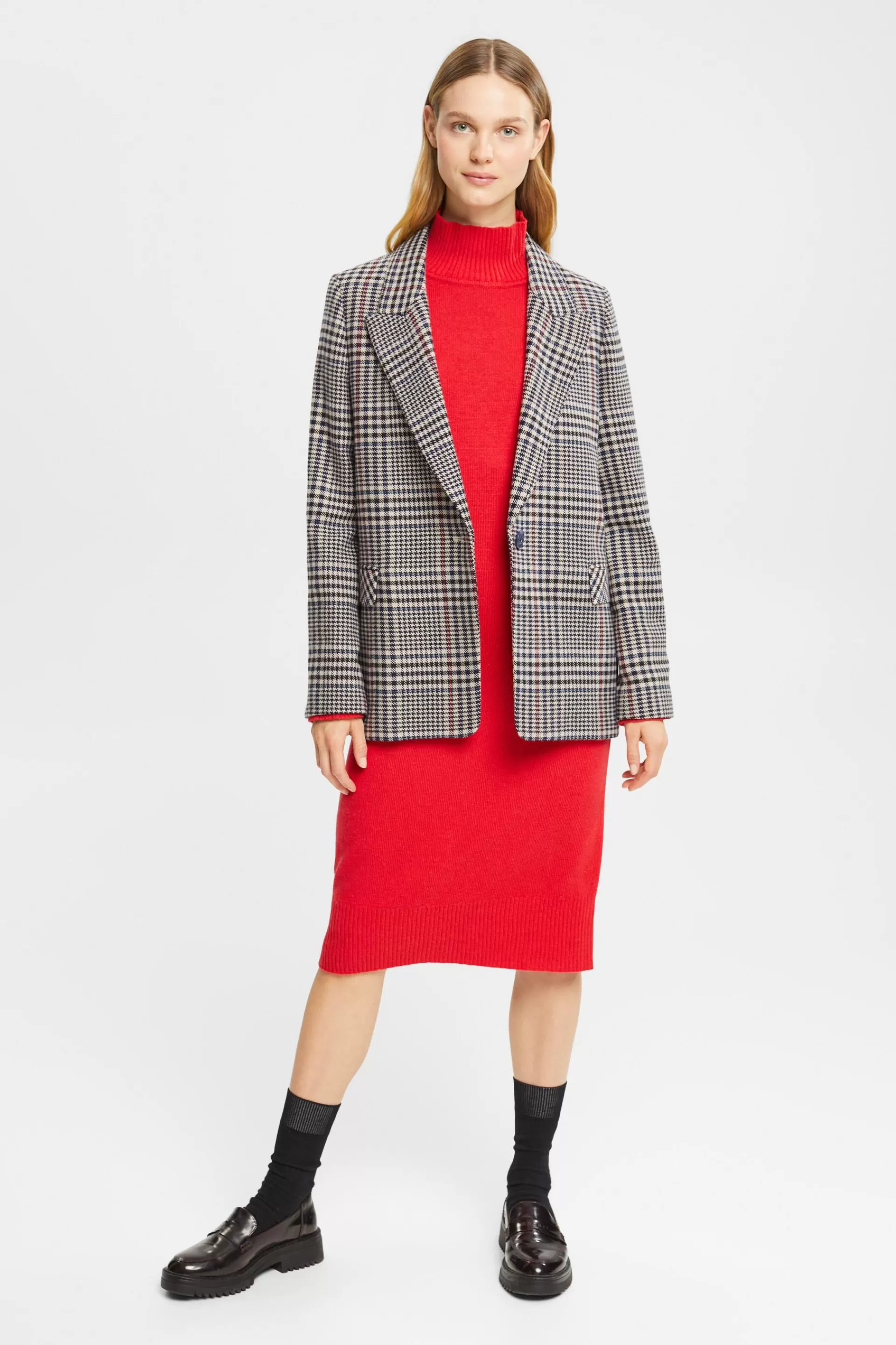Strickkleid aus Wollmix, LENZING™ ECOVERO™-ESPRIT Cheap