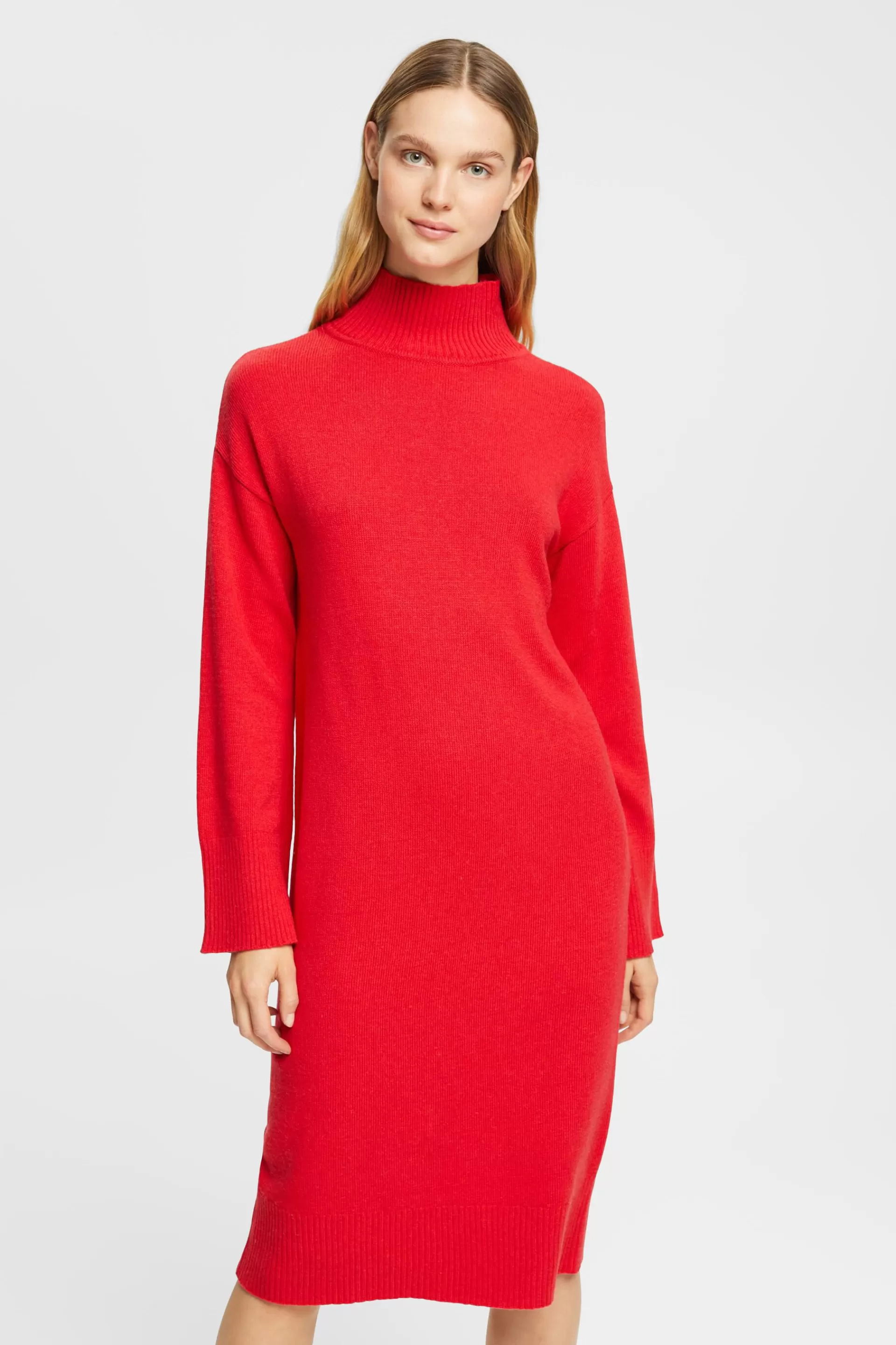 Strickkleid aus Wollmix, LENZING™ ECOVERO™-ESPRIT Cheap
