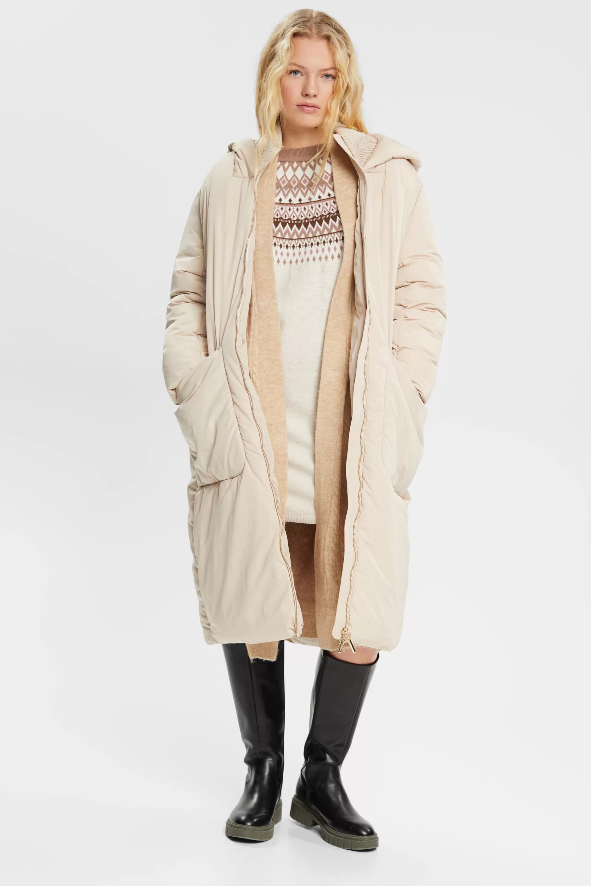 Strickkleid mit Jacquardmuster-ESPRIT Fashion