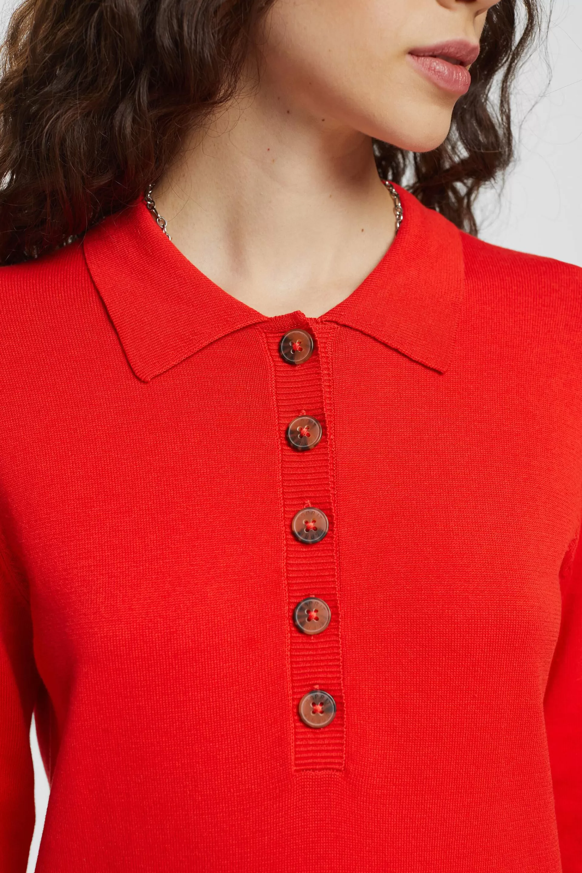Strickkleid mit Polokragen-ESPRIT Outlet